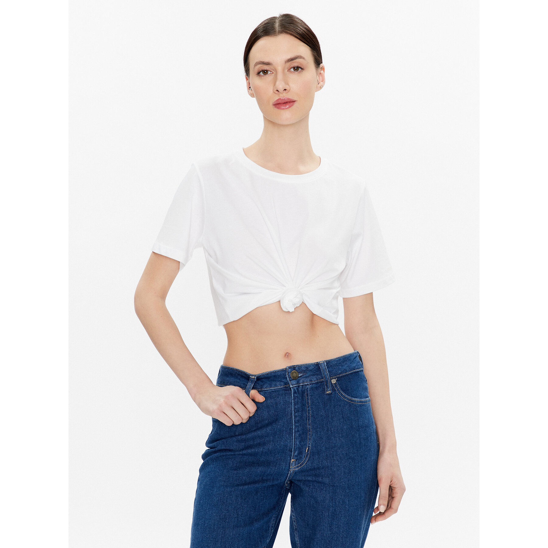 Calvin Klein T-Shirt K20K205410 Biały Regular Fit