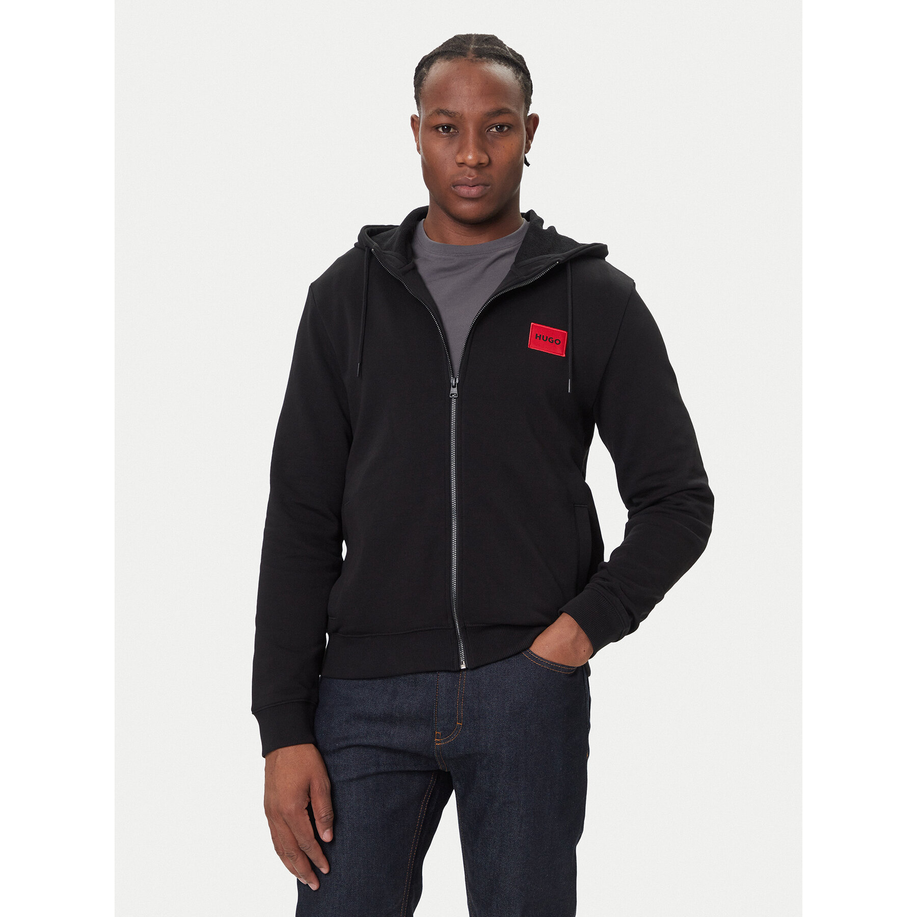 Hugo Bluza Daple212 50447972 Czarny Regular Fit