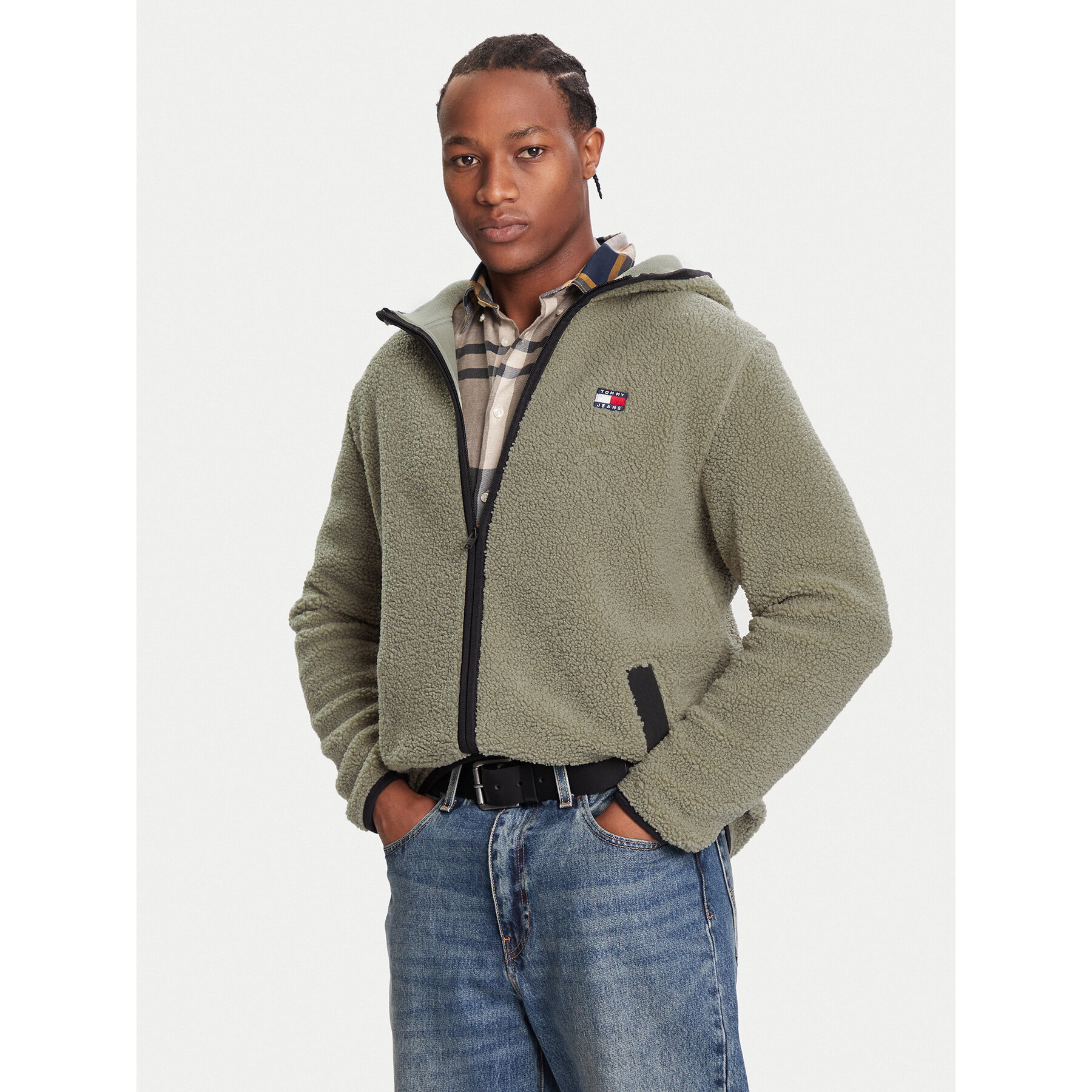 Tommy Jeans Polar DM0DM19224 Zielony Regular Fit