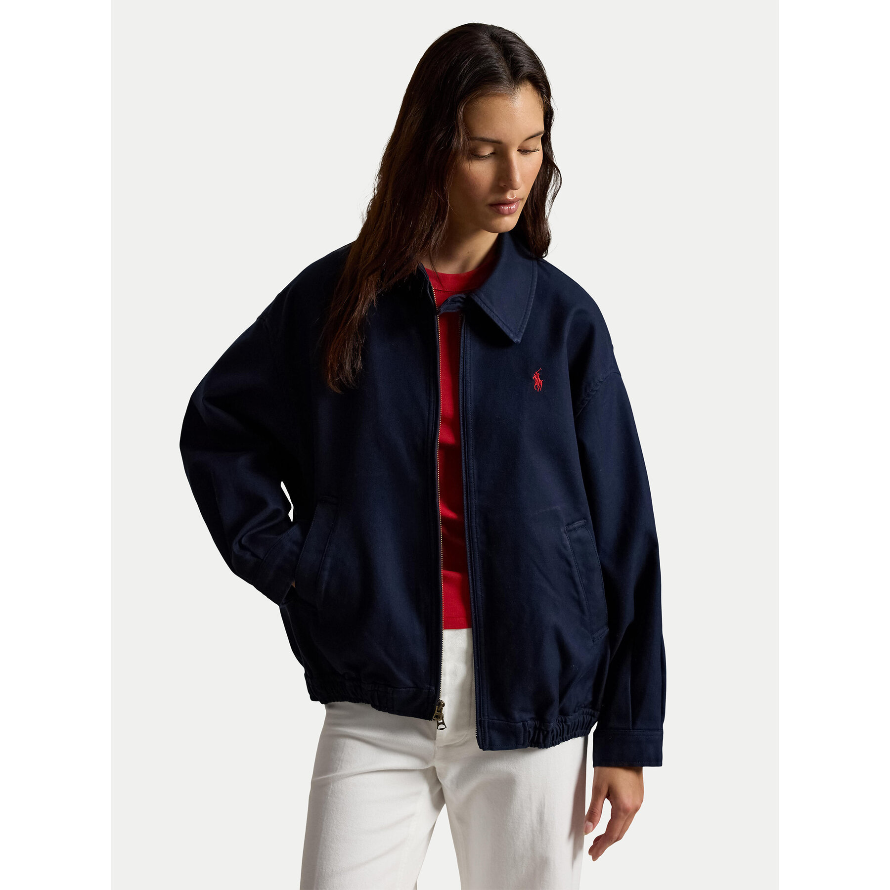 Polo Ralph Lauren Kurtka przejściowa 211A96311002 Granatowy Oversize