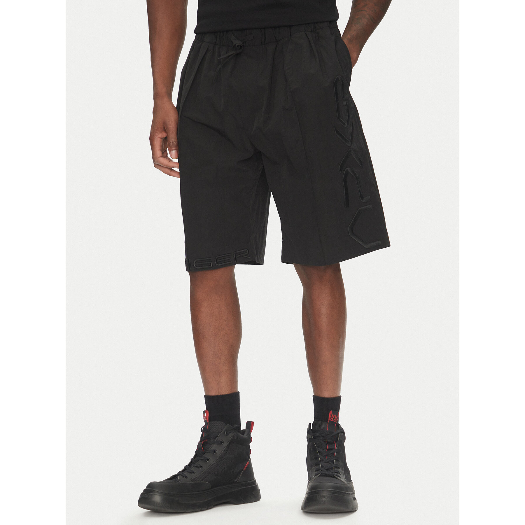 Tommy Hilfiger Szorty sportowe F1 Movie MW0MW42080 Czarny Relaxed Fit