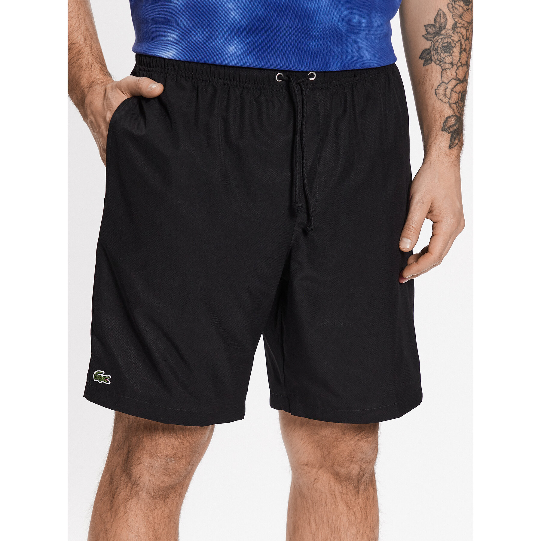 Lacoste Szorty tenisowe GH353T Czarny Regular Fit