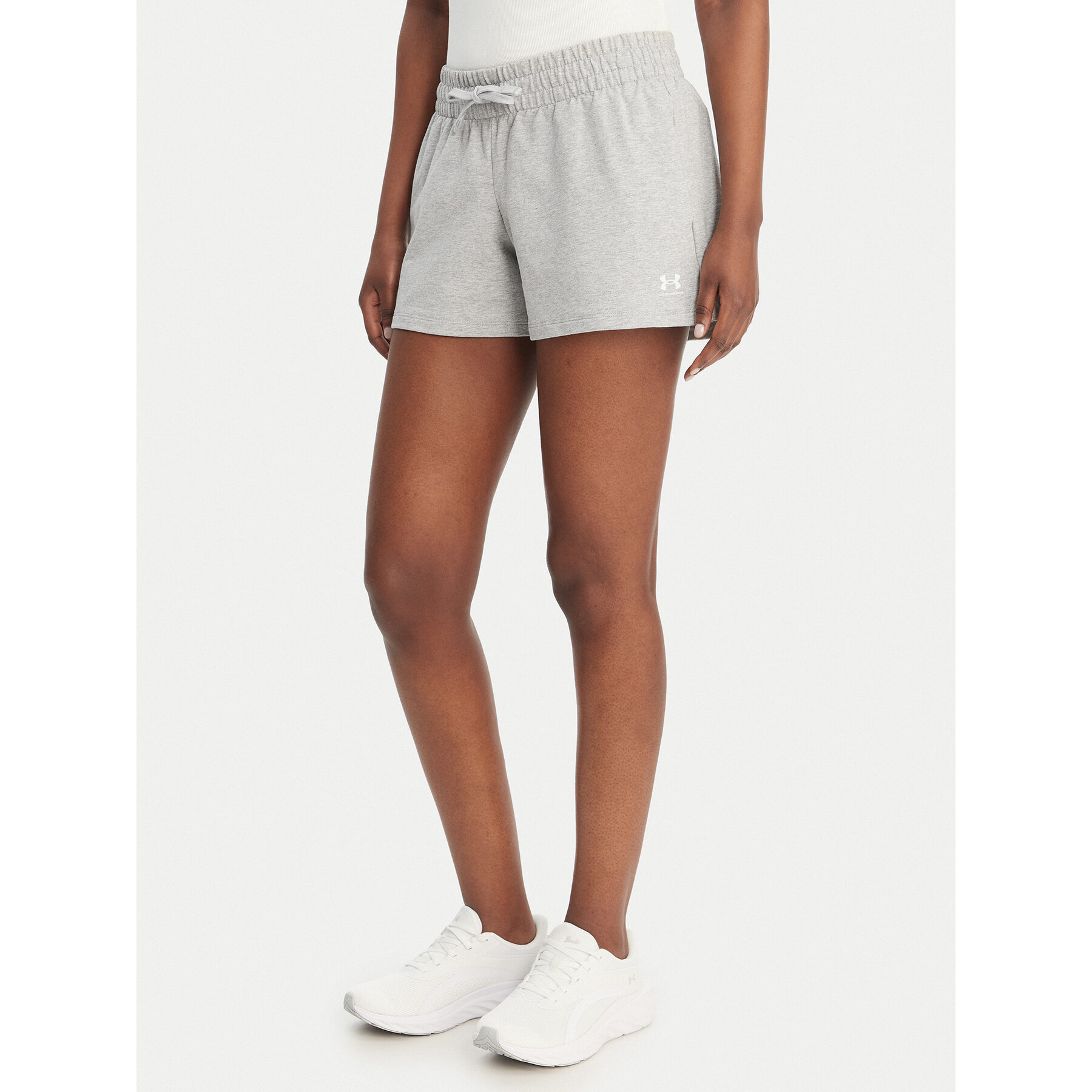 Under Armour Szorty sportowe Sport Terry 6011022 Szary Regular Fit
