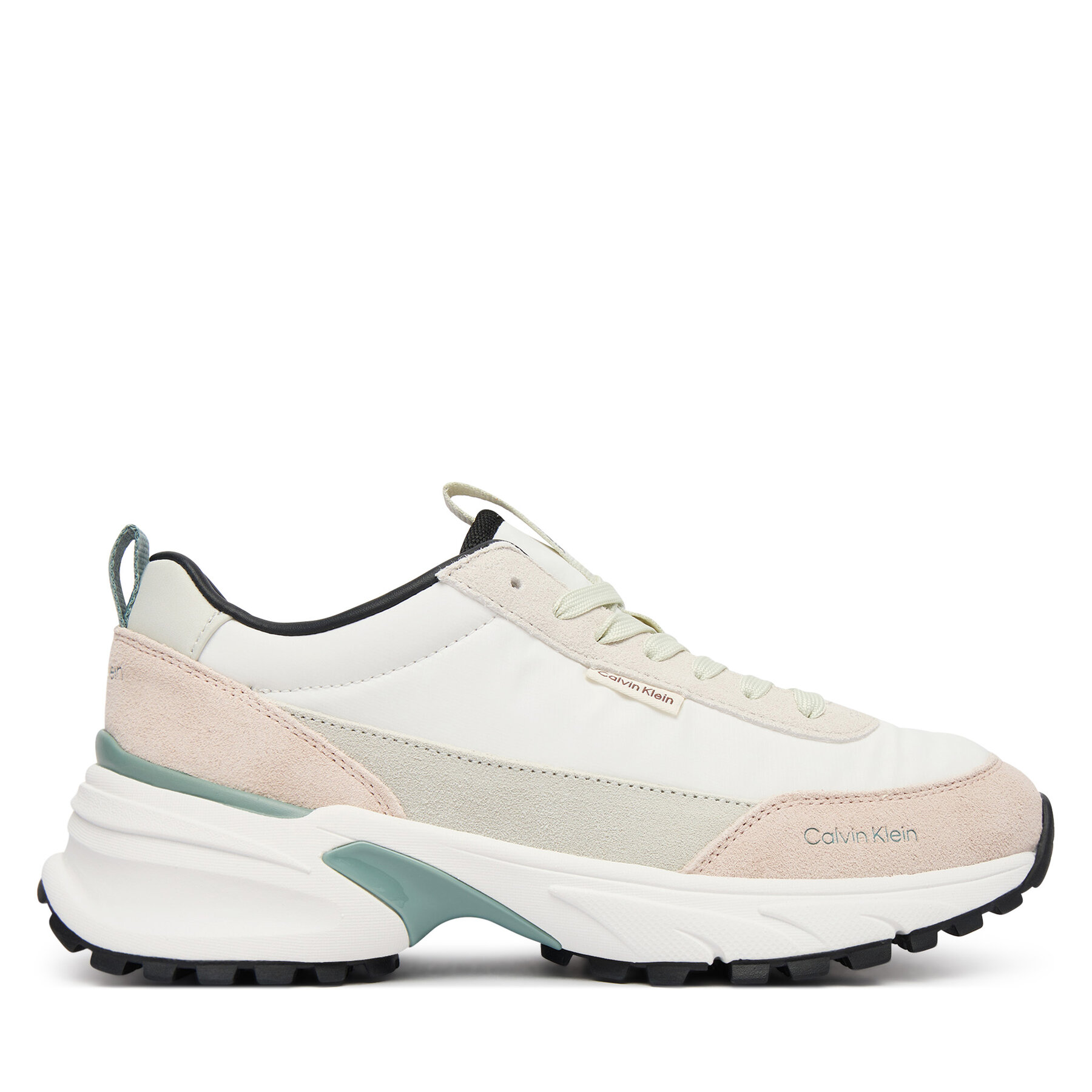 Calvin Klein Sneakersy Hike Runner Nylon Mix HW0HW03279 Biały