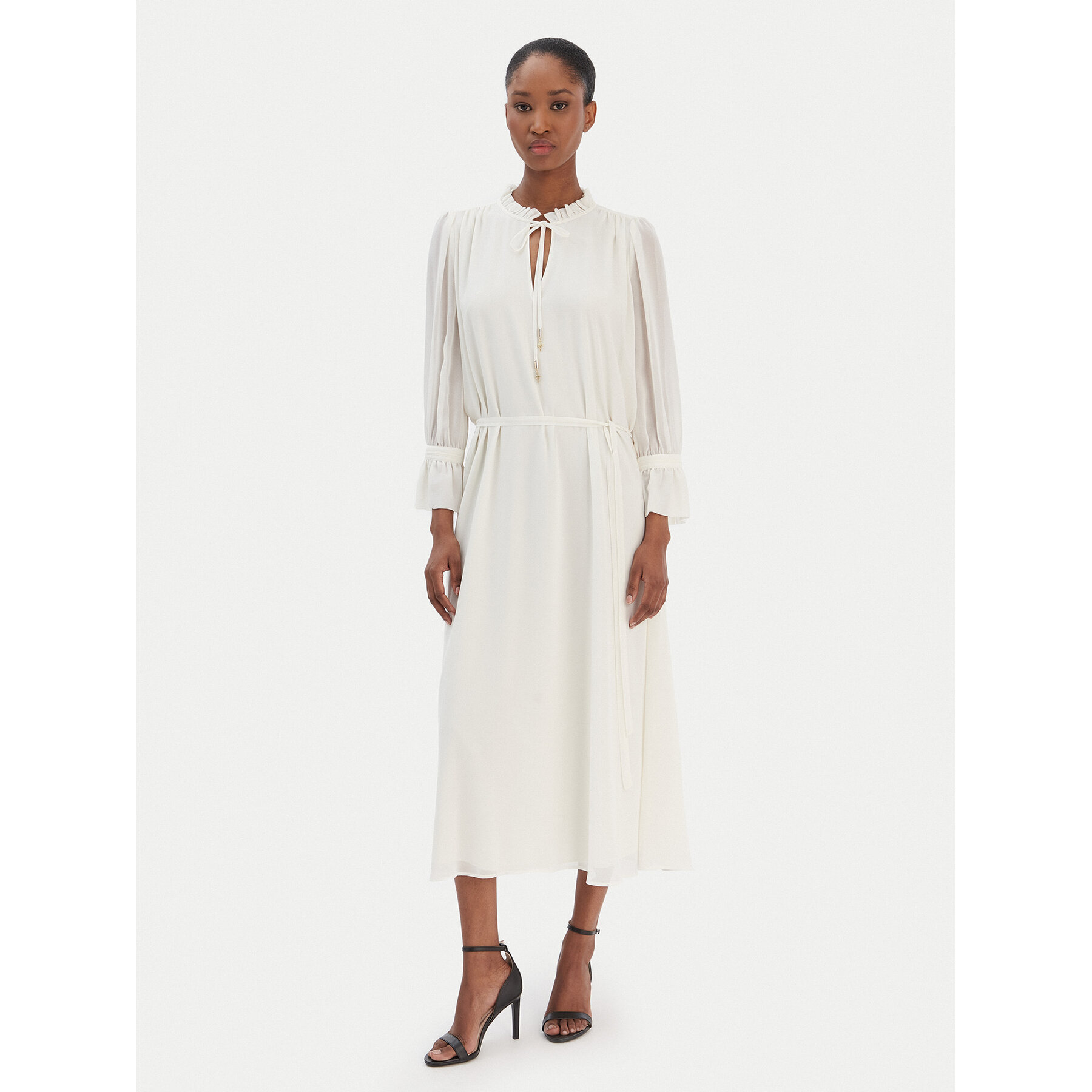 JOOP! Sukienka codzienna Dinah2 30100718 Écru Regular Fit