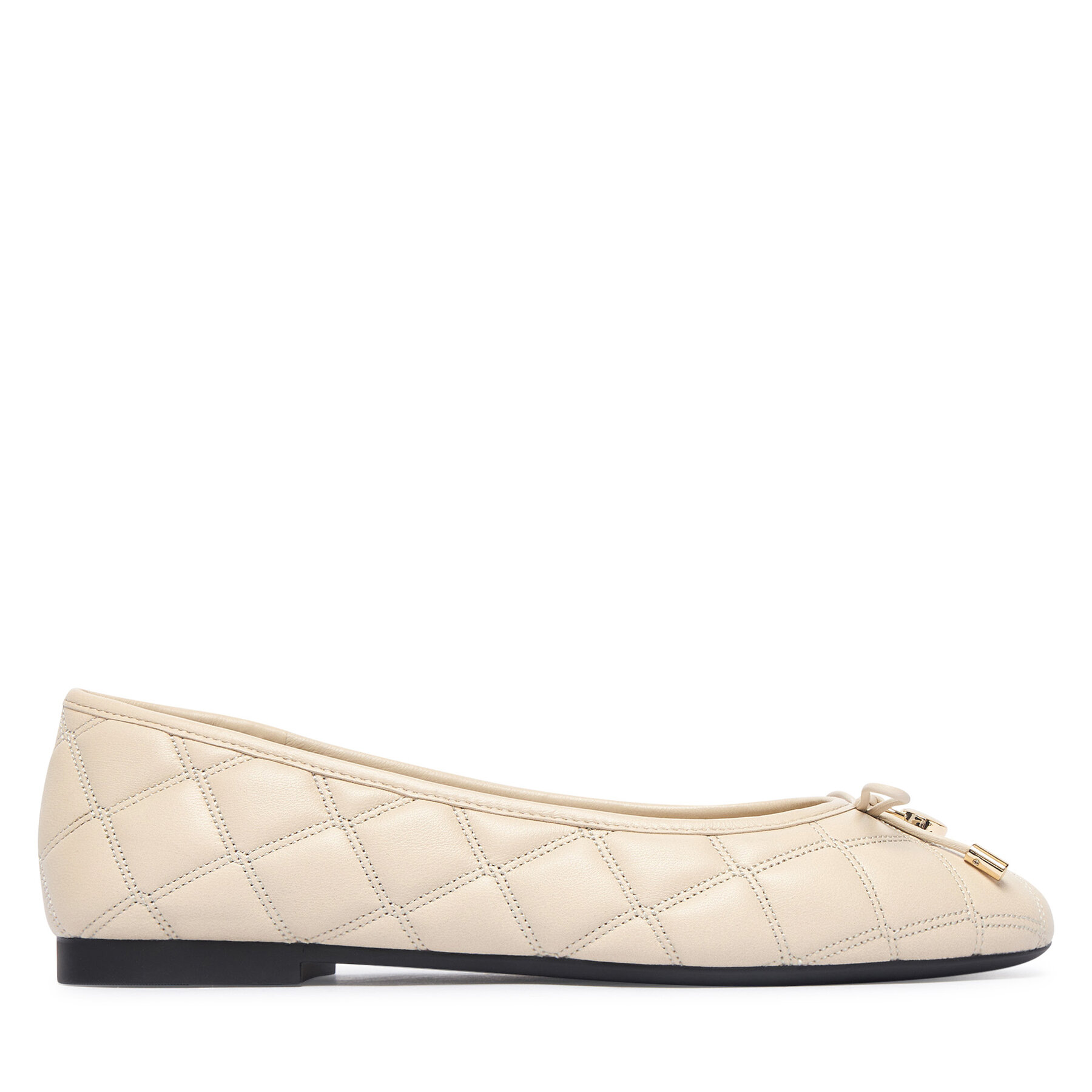 Tommy Hilfiger Baleriny Charm Quilted Ballerina FW0FW09503 Beżowy jasny