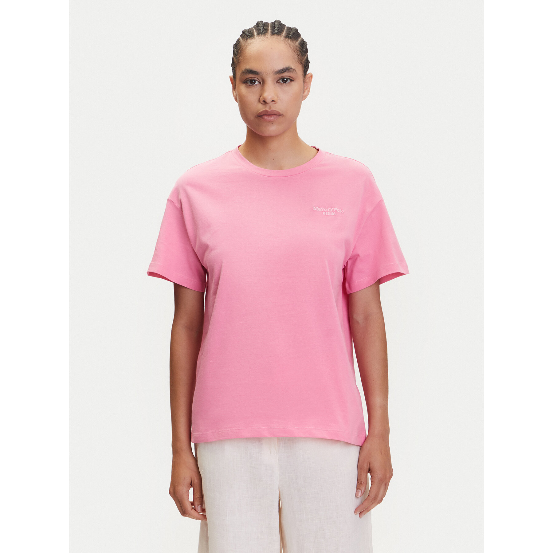 Marc O'Polo Denim T-Shirt 500 0006 825 Różowy Relaxed Fit
