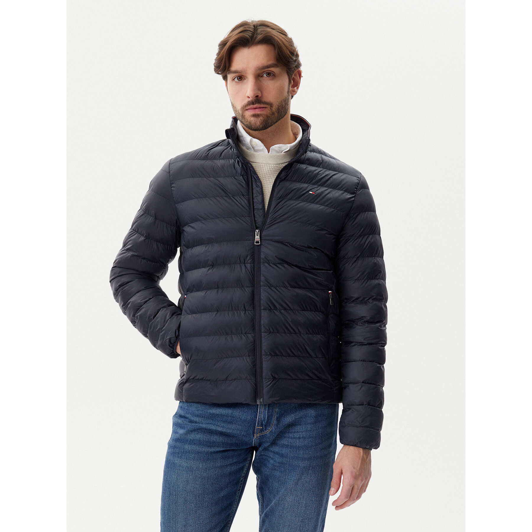 Tommy Hilfiger Kurtka przejściowa Core Packable MW0MW39990 Granatowy Regular Fit