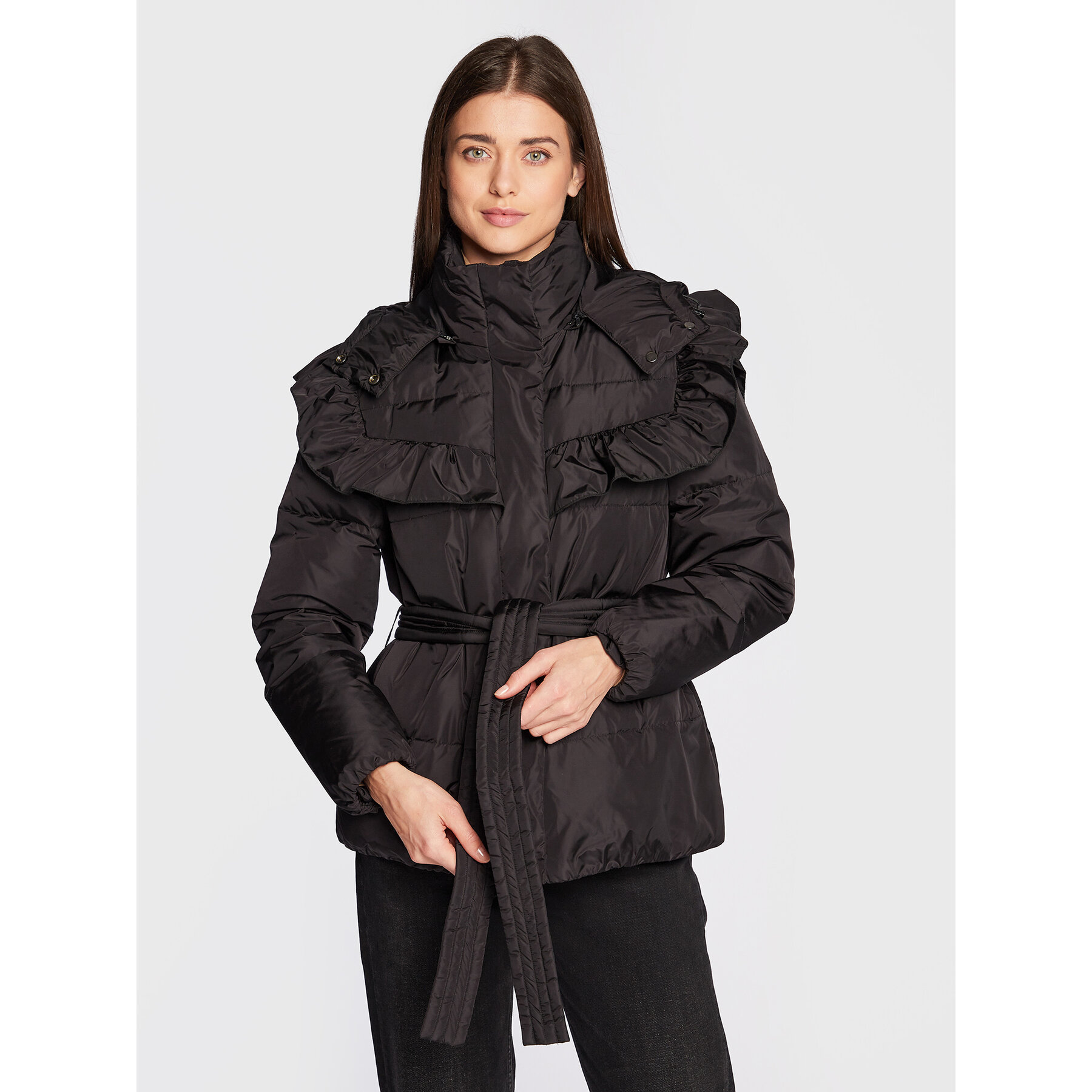 Bruuns Bazaar Kurtka puchowa Down Lenina BBW2992 Czarny Regular Fit