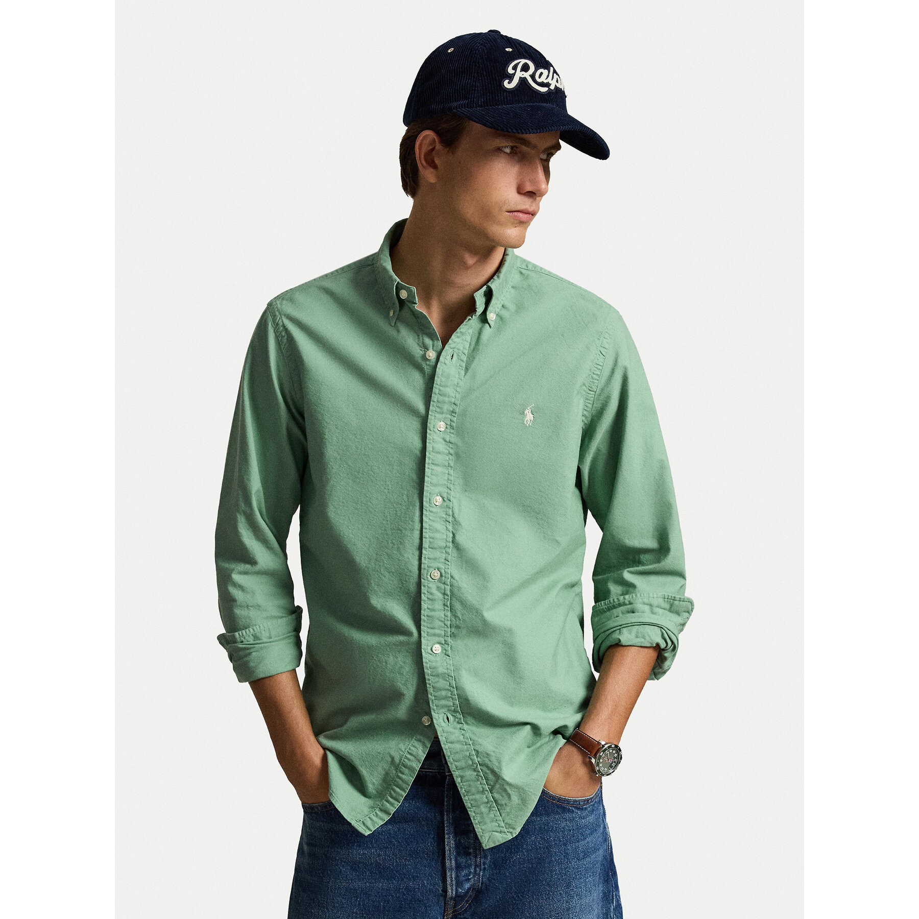 Polo Ralph Lauren Koszula 710805564514 Zielony Regular Fit