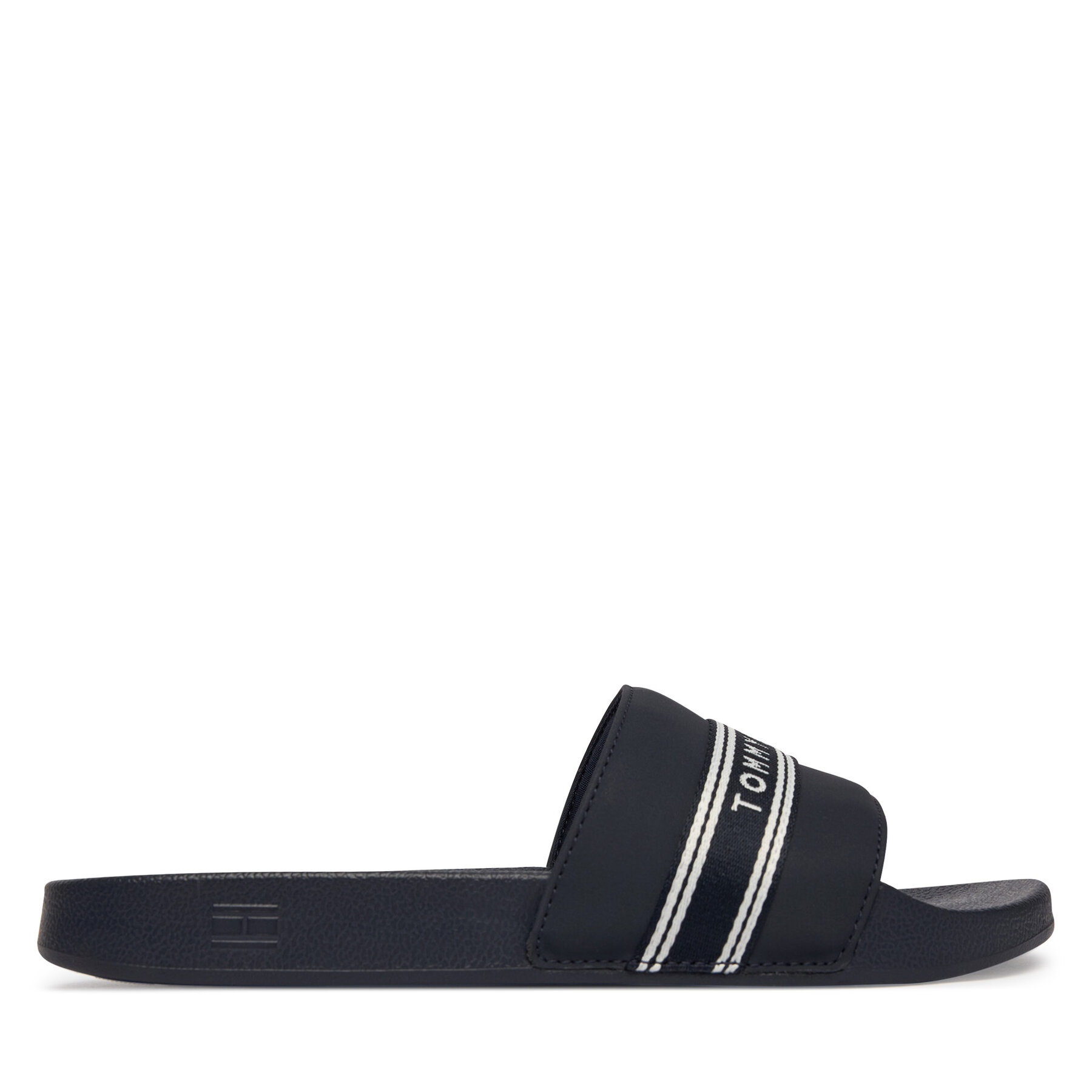Tommy Hilfiger Klapki Logo Tape Webbing FW0FW09359 Granatowy