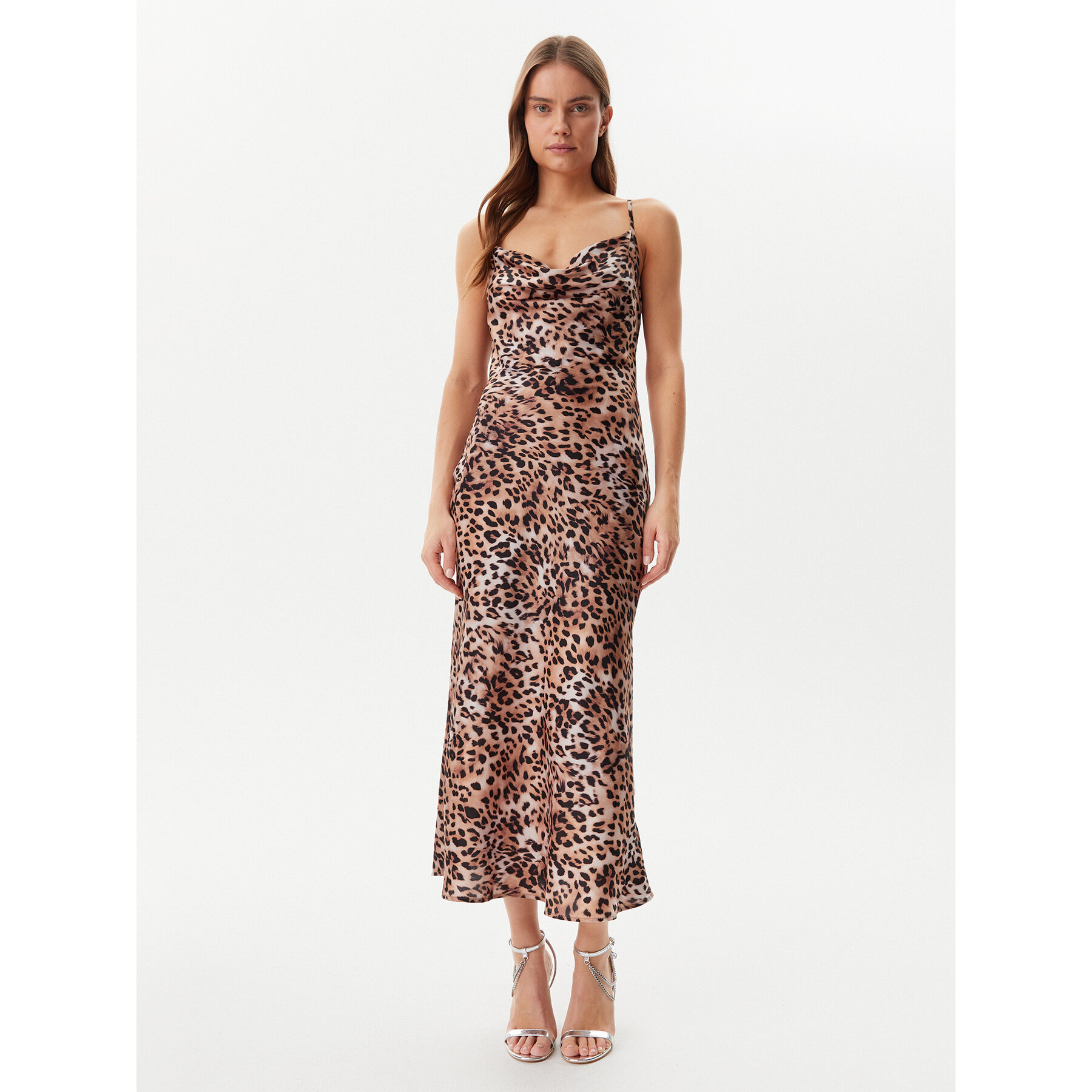 Guess Sukienka codzienna W5GK85 WH9C2 Brązowy Regular Fit
