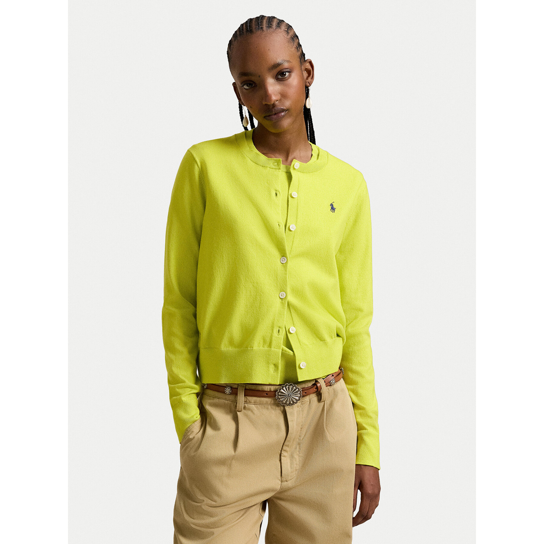 Polo Ralph Lauren Kardigan 211971871502 Zielony Slim Fit