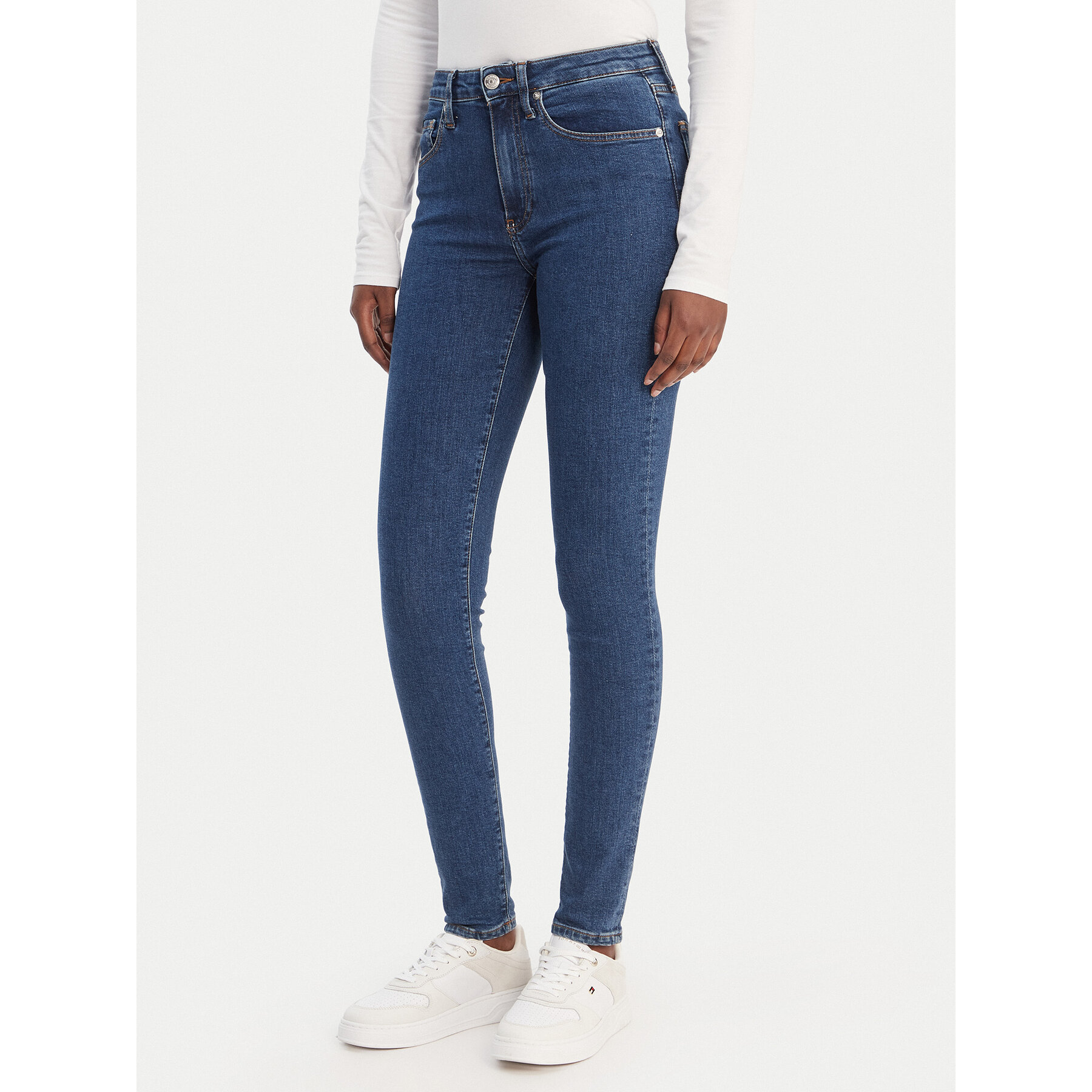 Tommy Hilfiger Jeansy WW0WW47689 Niebieski Skinny Fit