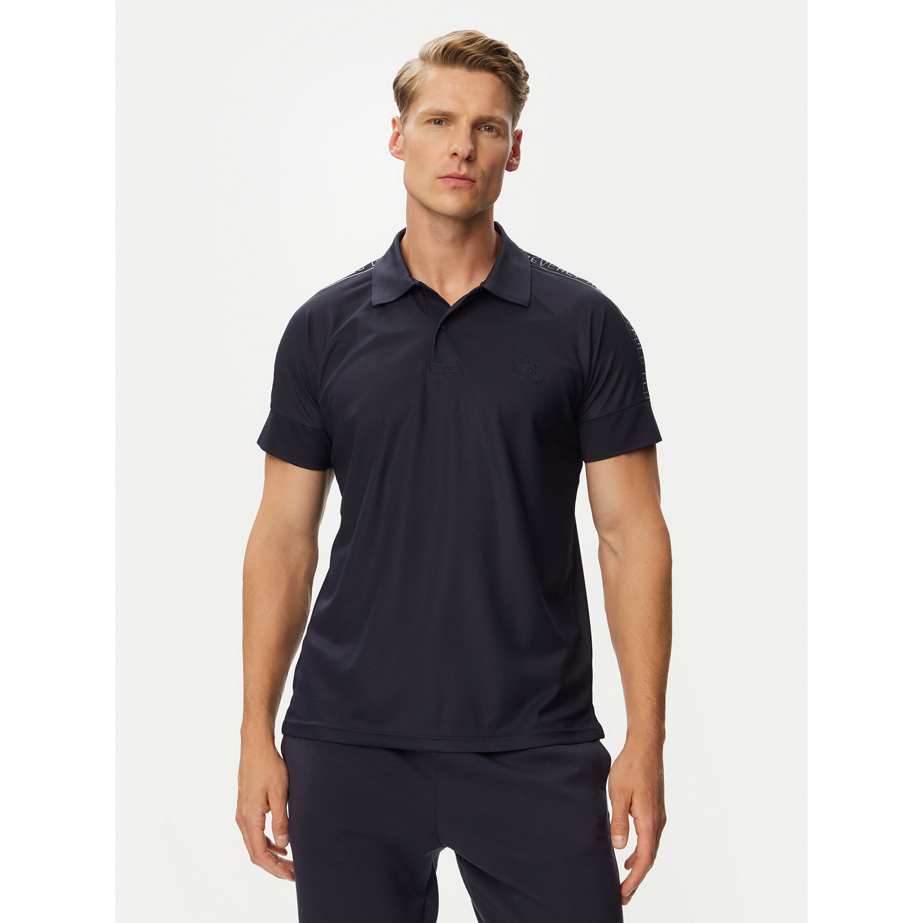 Beverly Hills Polo Club Polo P-SS26M-P0170 Granatowy Reglan Fit