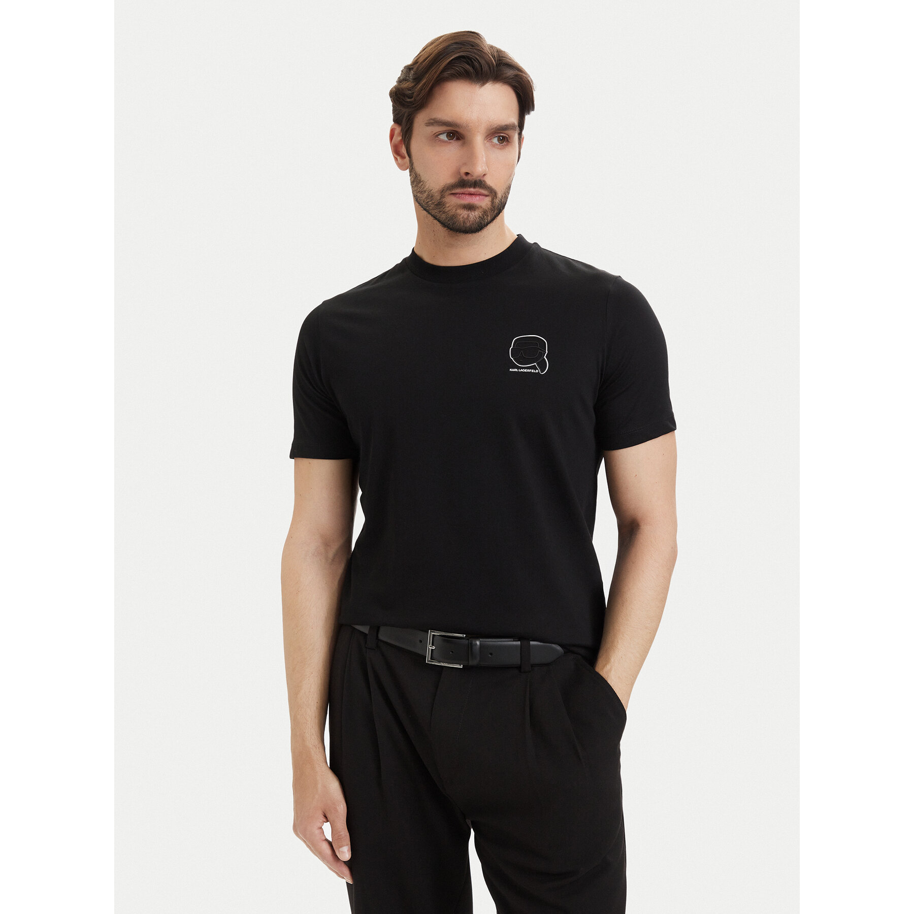 KARL LAGERFELD T-Shirt 755026 563224 Czarny Regular Fit