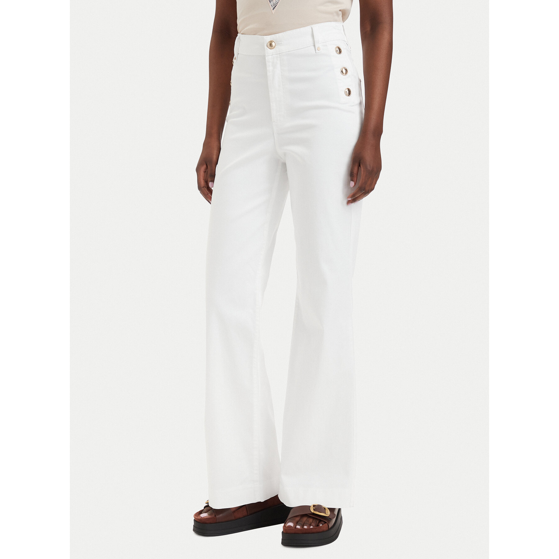 Guess Jeansy W6GA0P W2440 Biały Regular Fit