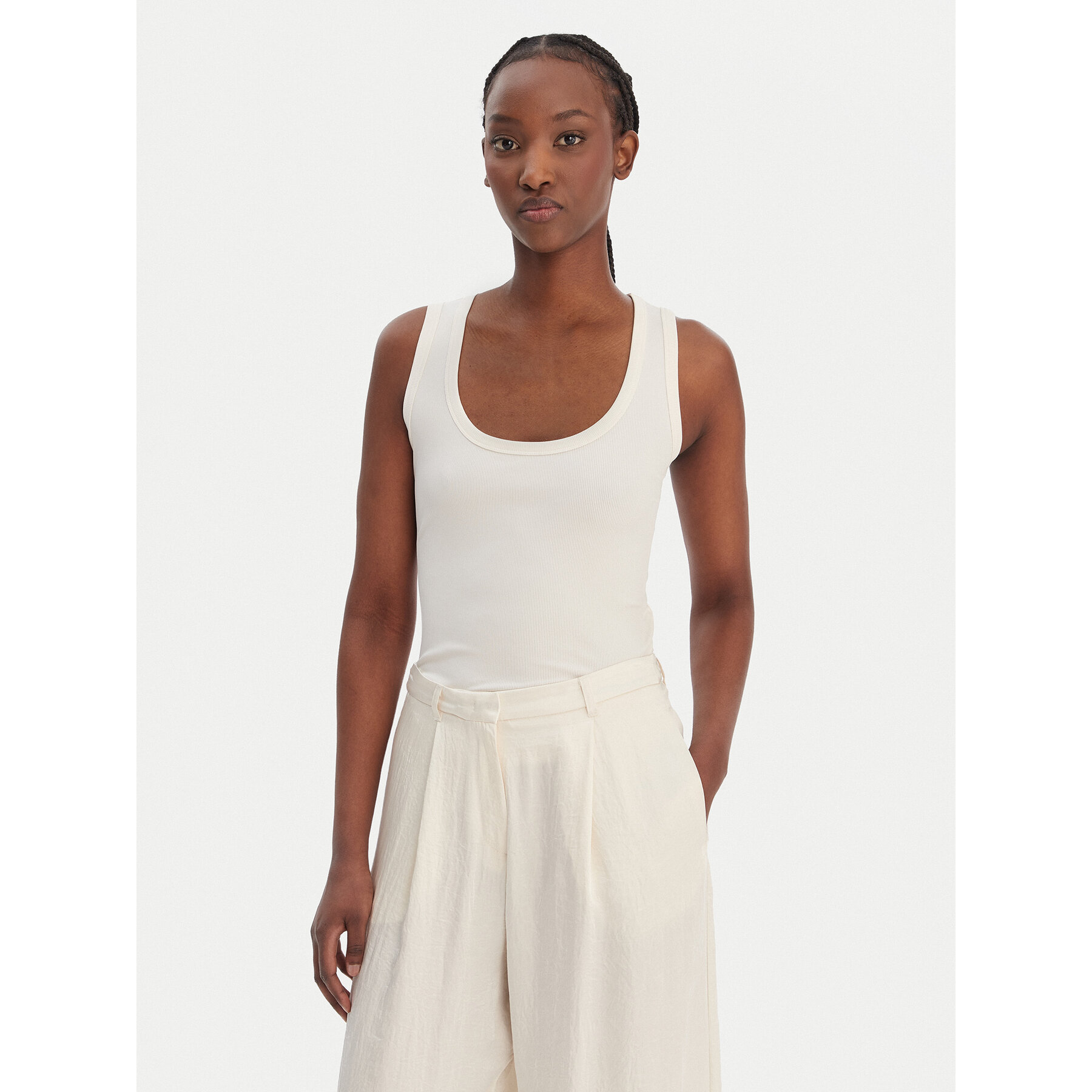 Marella Top Orata 2613941015 Écru Slim Fit