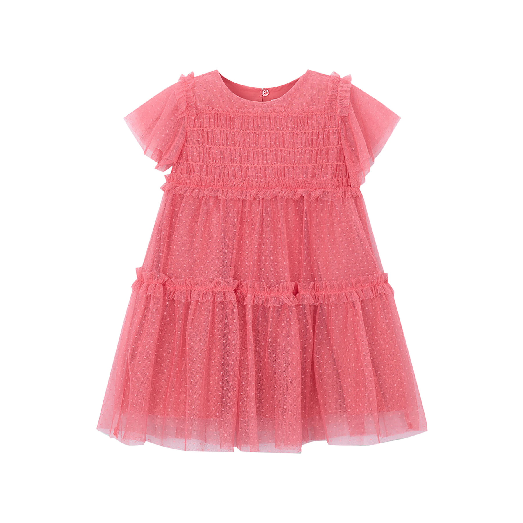 Mayoral Sukienka elegancka 3917 Koralowy Regular Fit