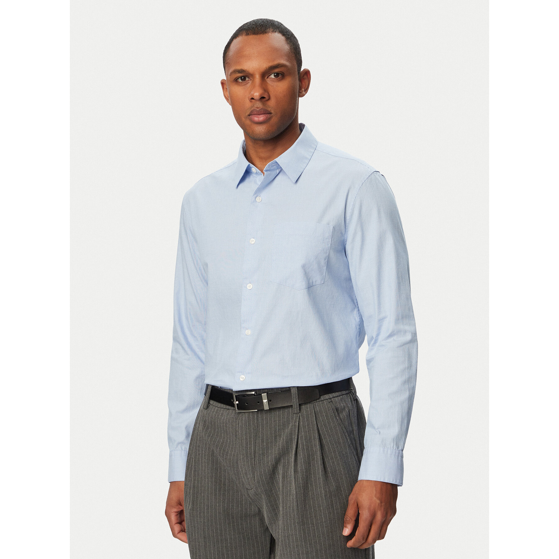 Calvin Klein Koszula LV04LG127G Niebieski jasny Classic Fit