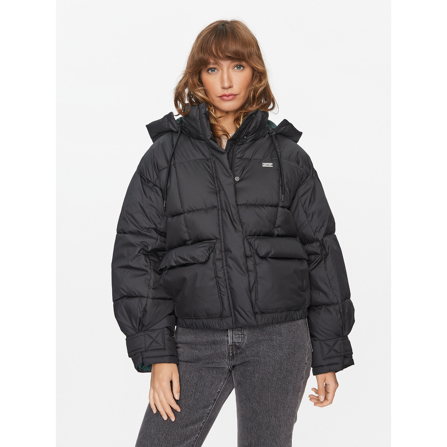Levi's® Kurtka zimowa Baby Trapeze A5896-0002 Czarny Regular Fit