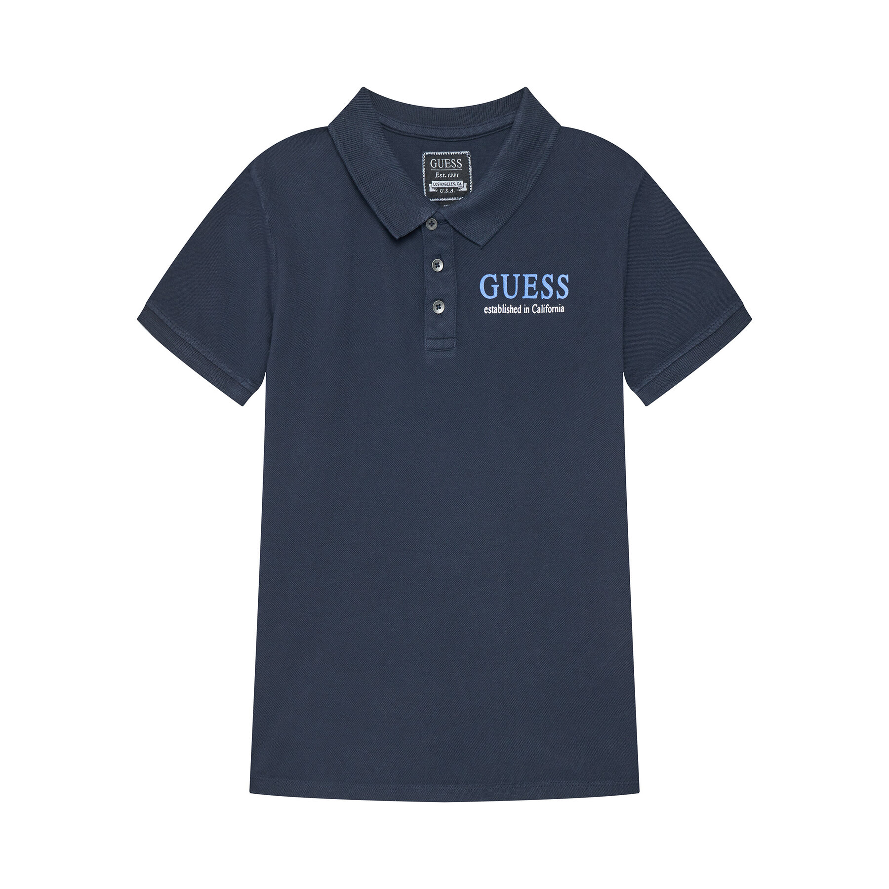 Guess Polo L6GP01 K9WF4 Granatowy Regular Fit