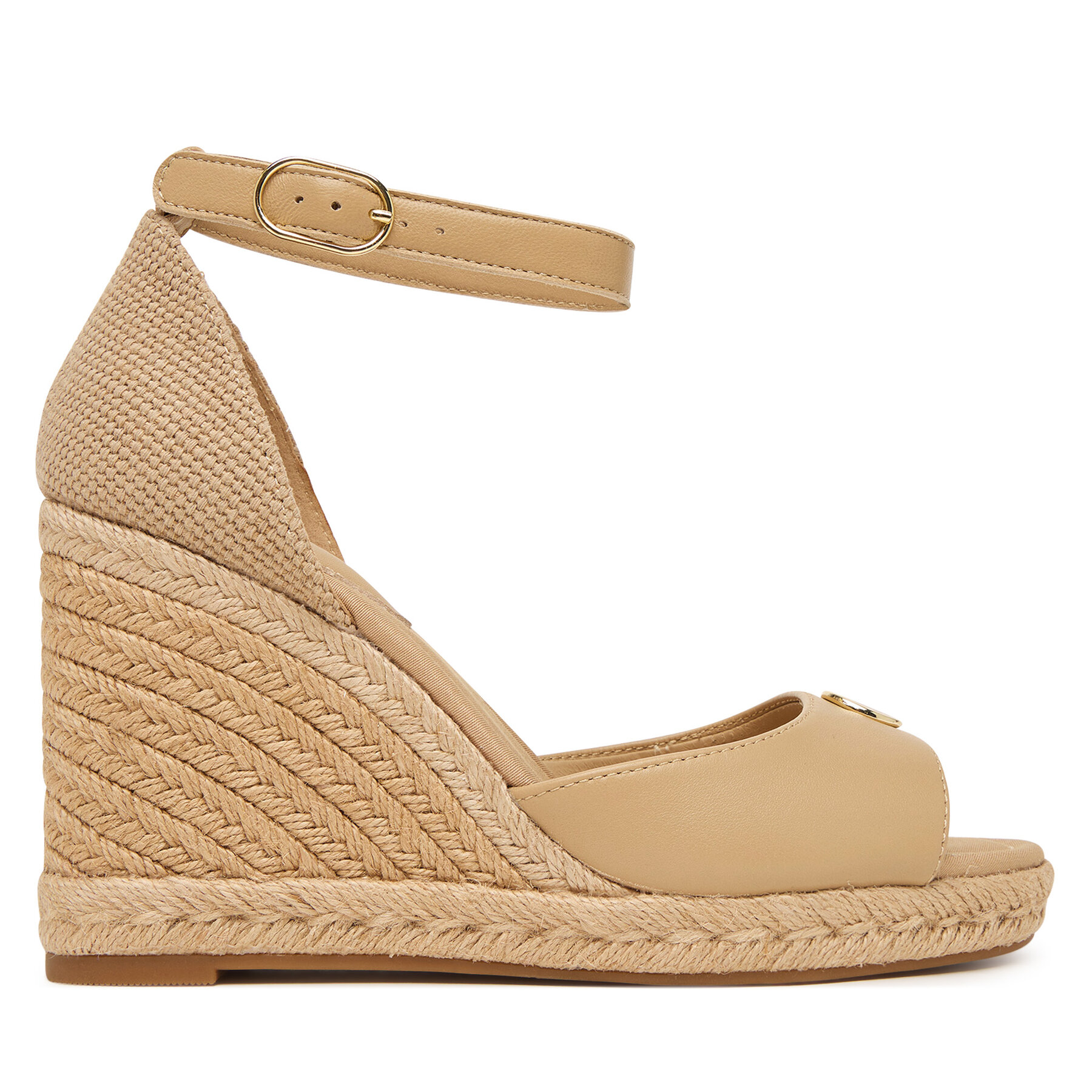 Tommy Hilfiger Espadryle Plate High Wedge Espad FW0FW09517 Beżowy jasny