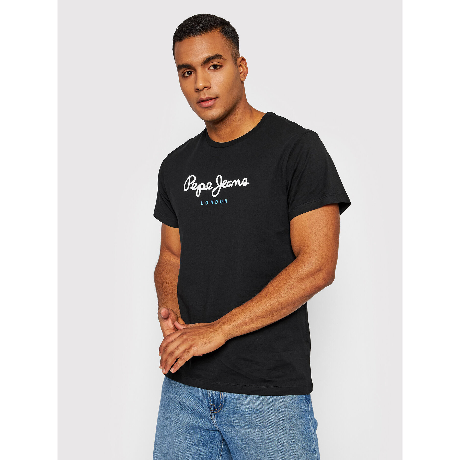 Pepe Jeans T-Shirt Eggo PM508208 Czarny Regular Fit