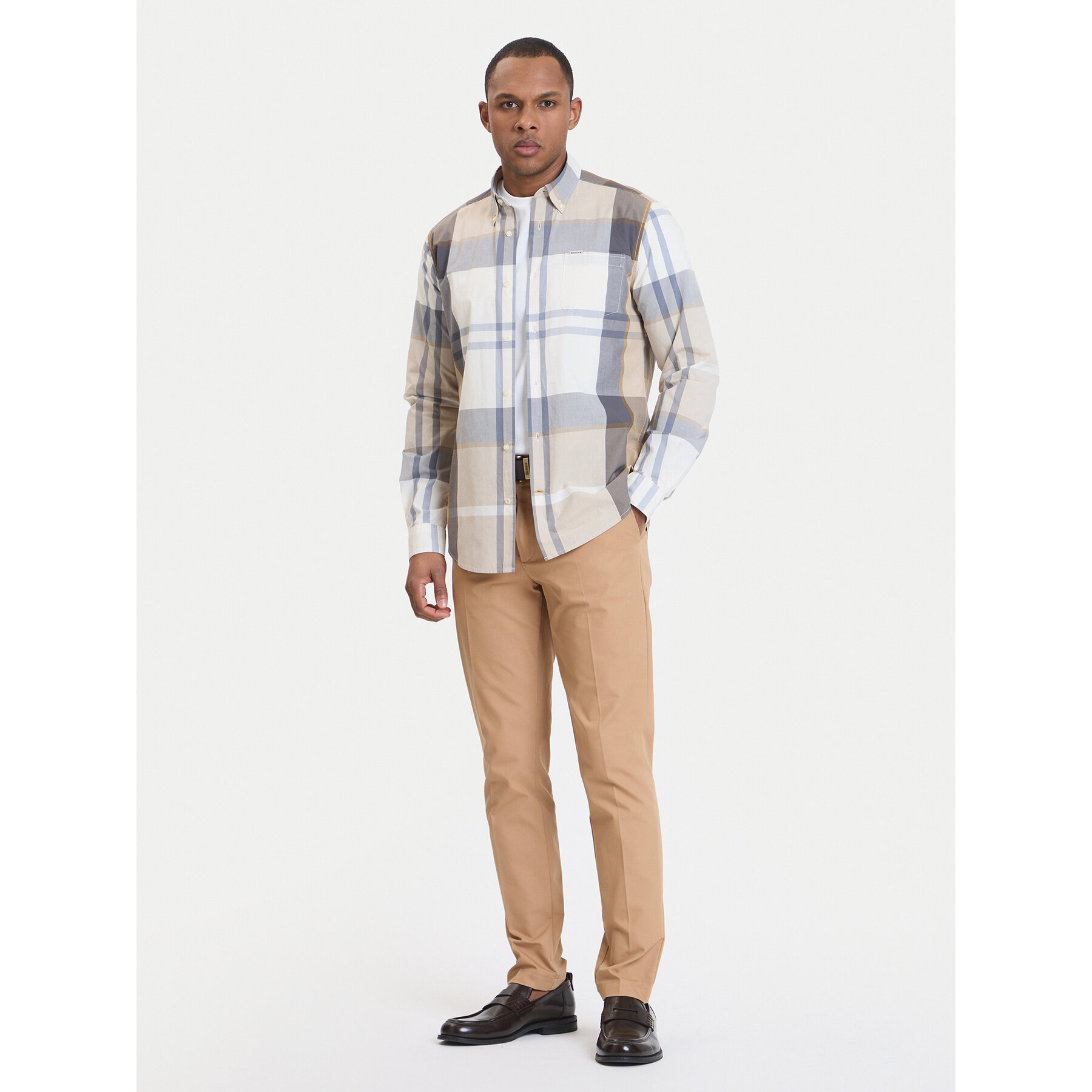 Barbour Koszula Harris MSH5071TN88 Beżowy Tailored Fit