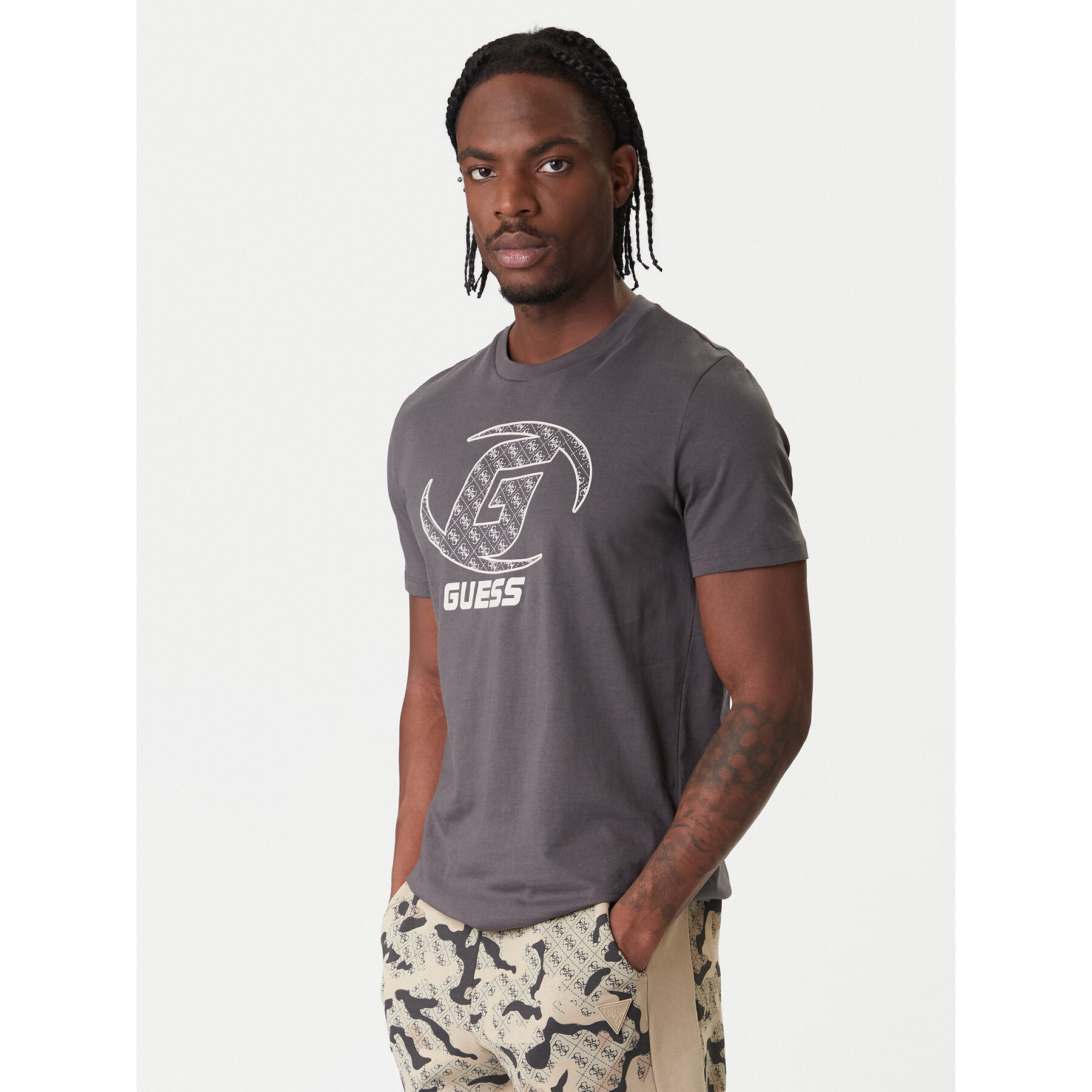 Guess T-Shirt Z6RI06 I3Z14 Szary Regular Fit