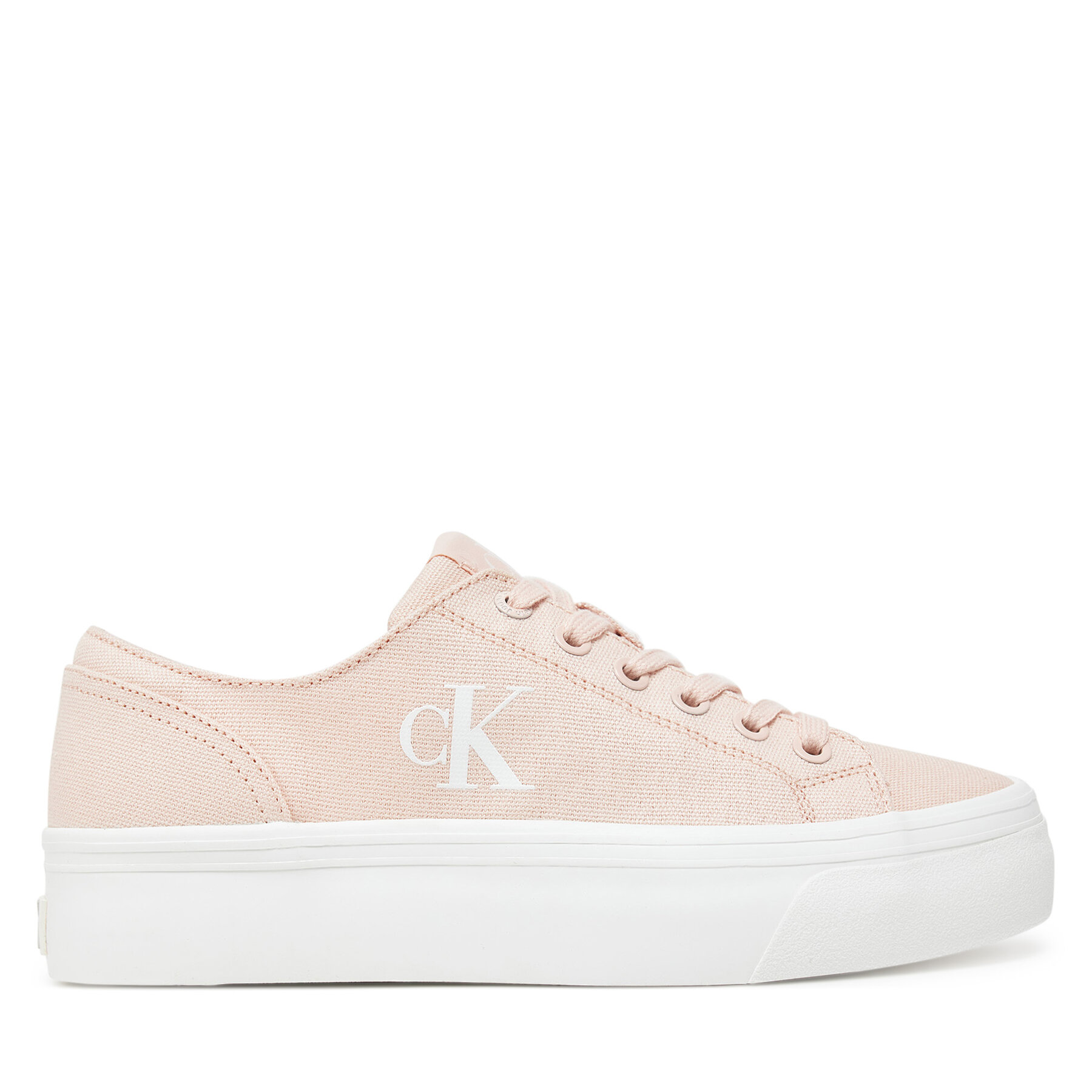 Calvin Klein Jeans Sneakersy Vulc Flatform Low Cv Mg YW0YW01763 Pomarańczowy