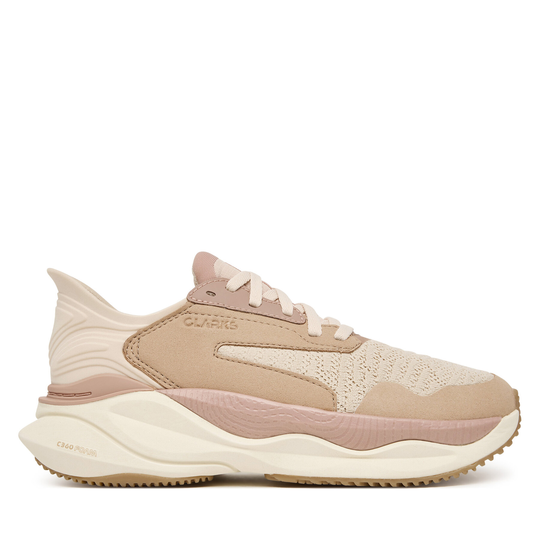 Clarks Sneakersy Clarks Pace. 26184591 Beżowy