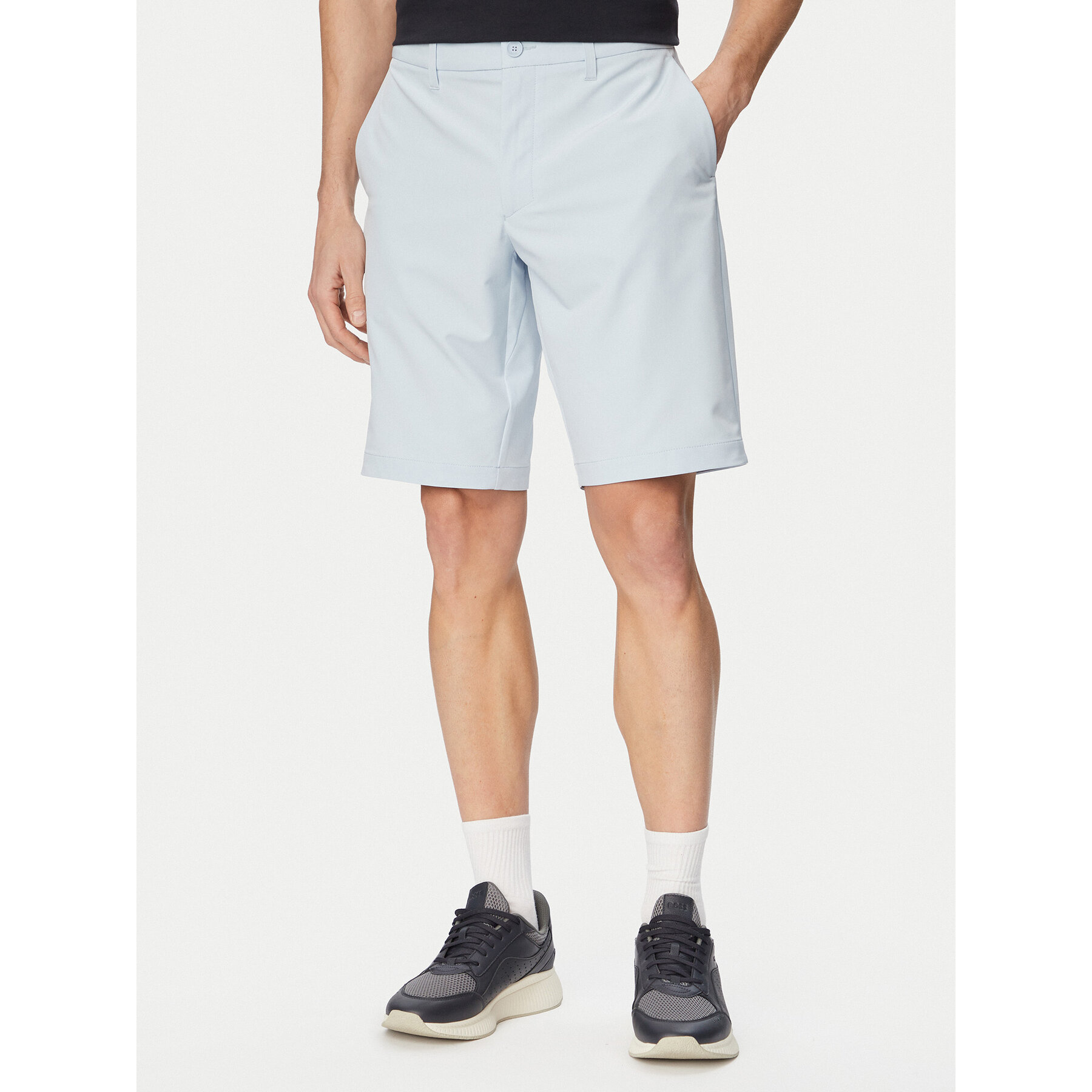BOSS Szorty materiałowe S Commuter 10.5 Inch 50540337 Niebieski jasny Slim Fit