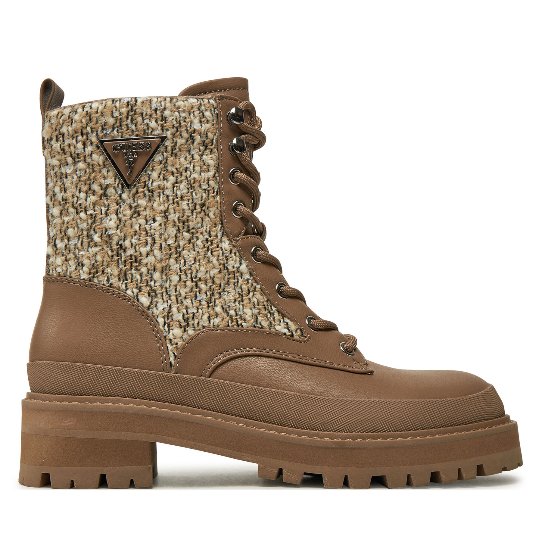 Guess Trapery Badany FLFBDN ELE10 Beżowy