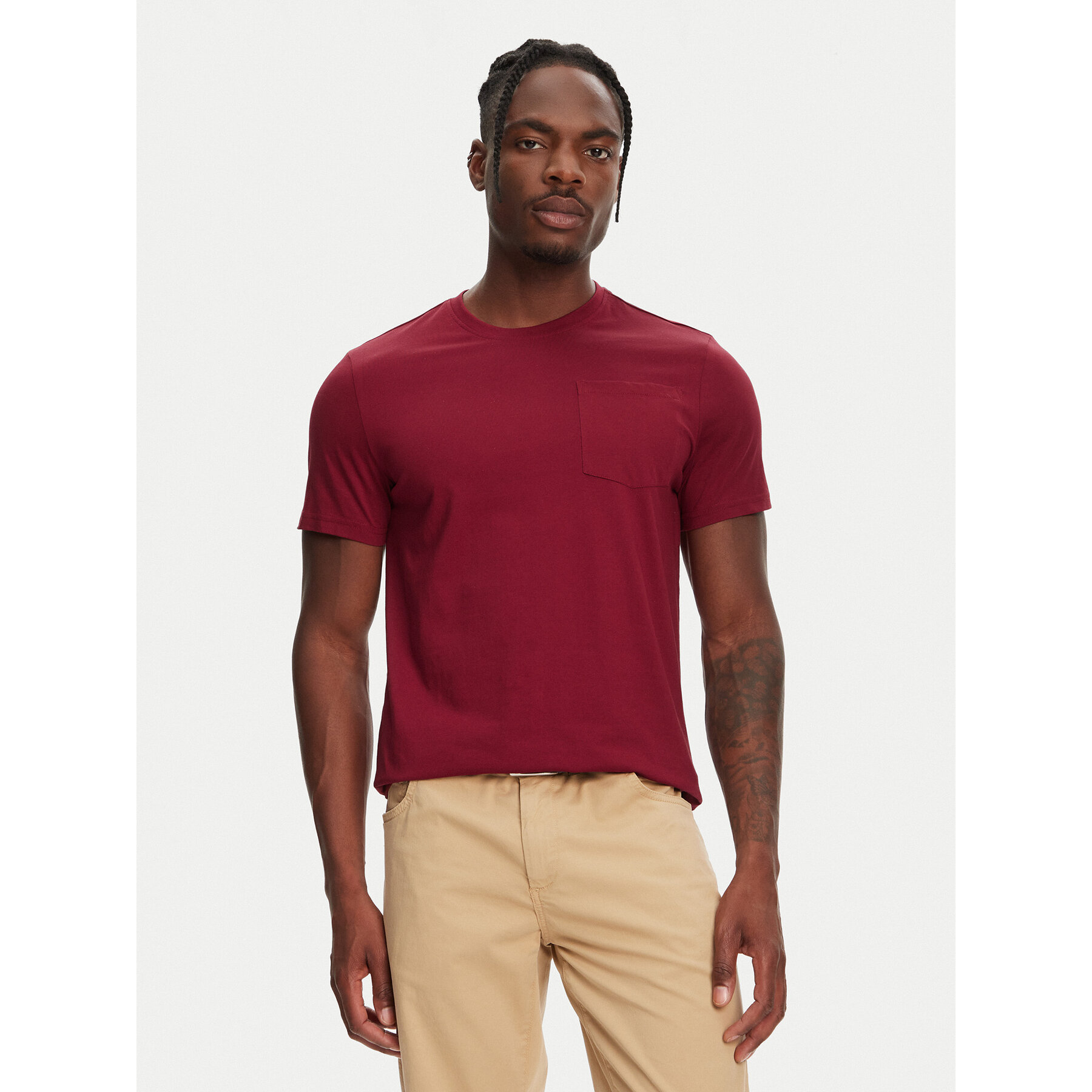 Robe di Kappa T-Shirt Dorel 64131EW Bordowy Regular Fit