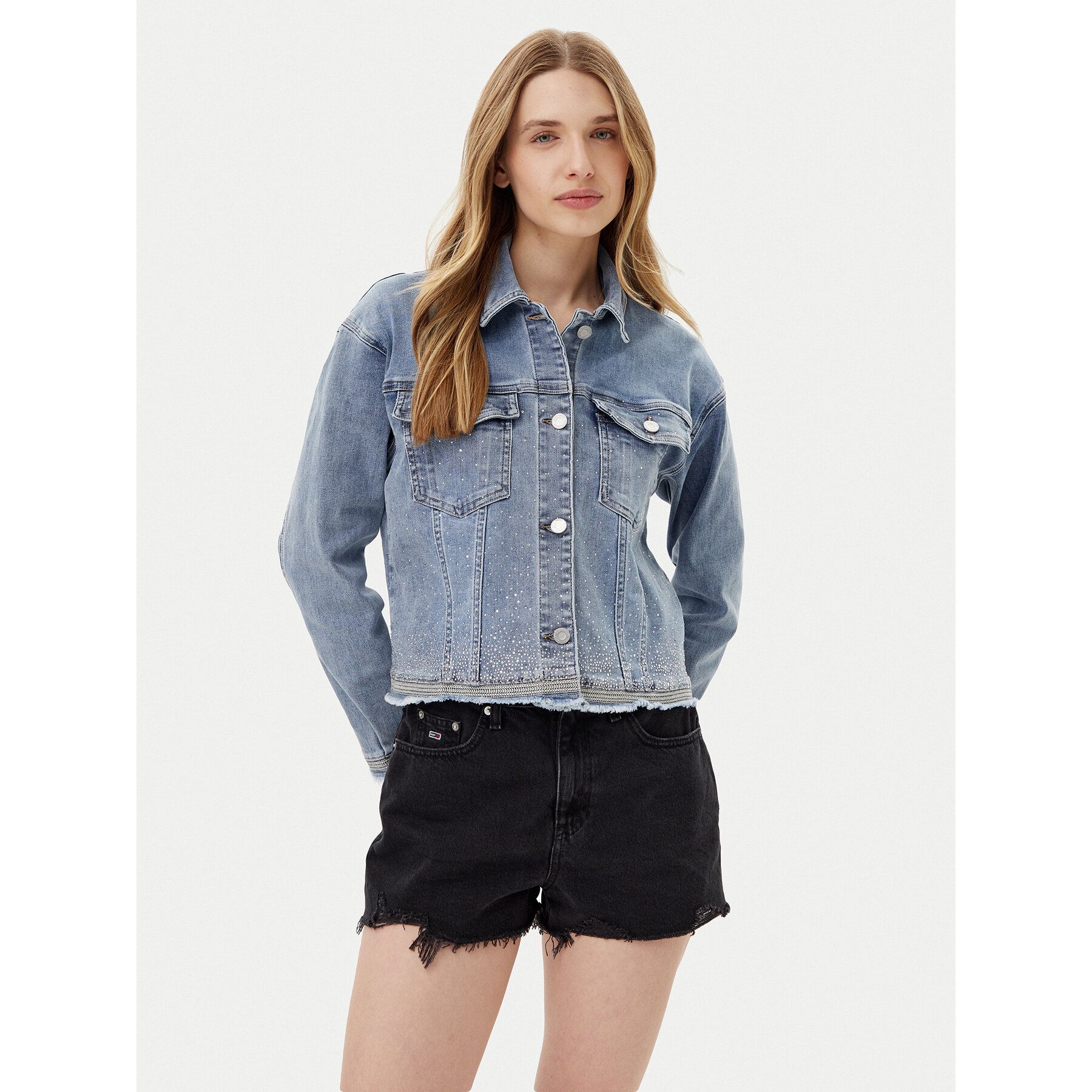 Joseph Ribkoff Kurtka jeansowa 251953 Niebieski Regular Fit