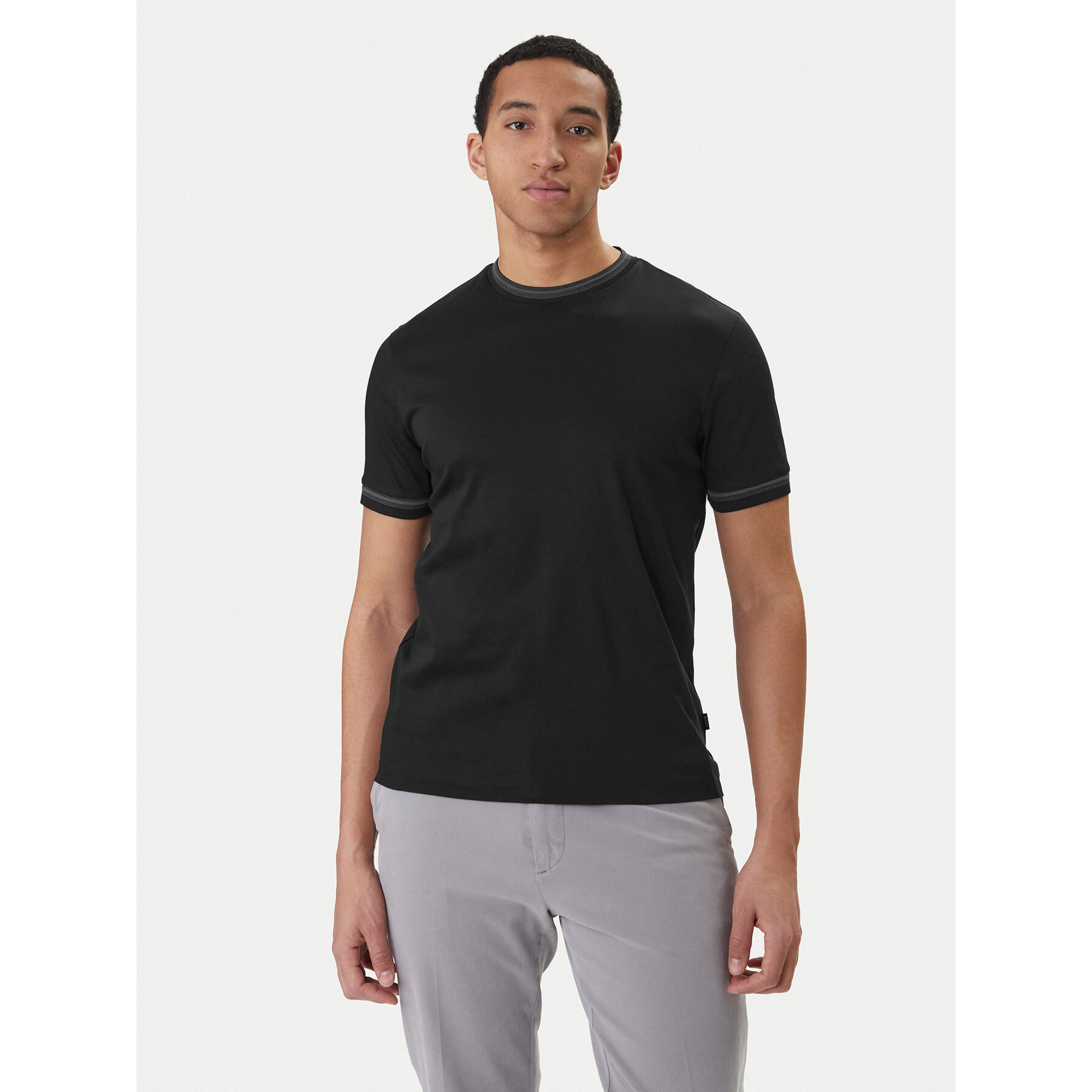 BOSS T-Shirt H-Tessler 202 50554536 Czarny Slim Fit