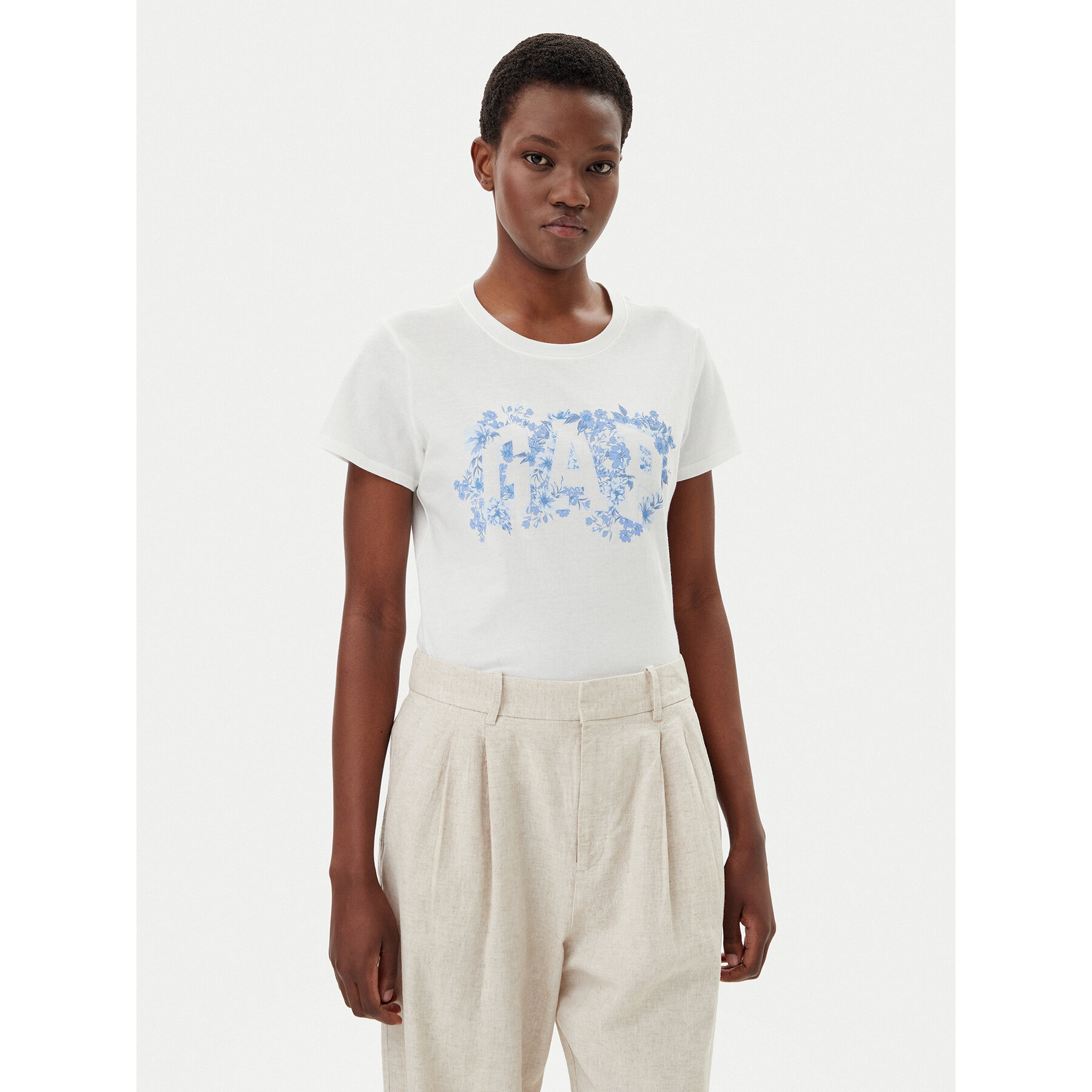Gap T-Shirt 729555-03 Biały Regular Fit