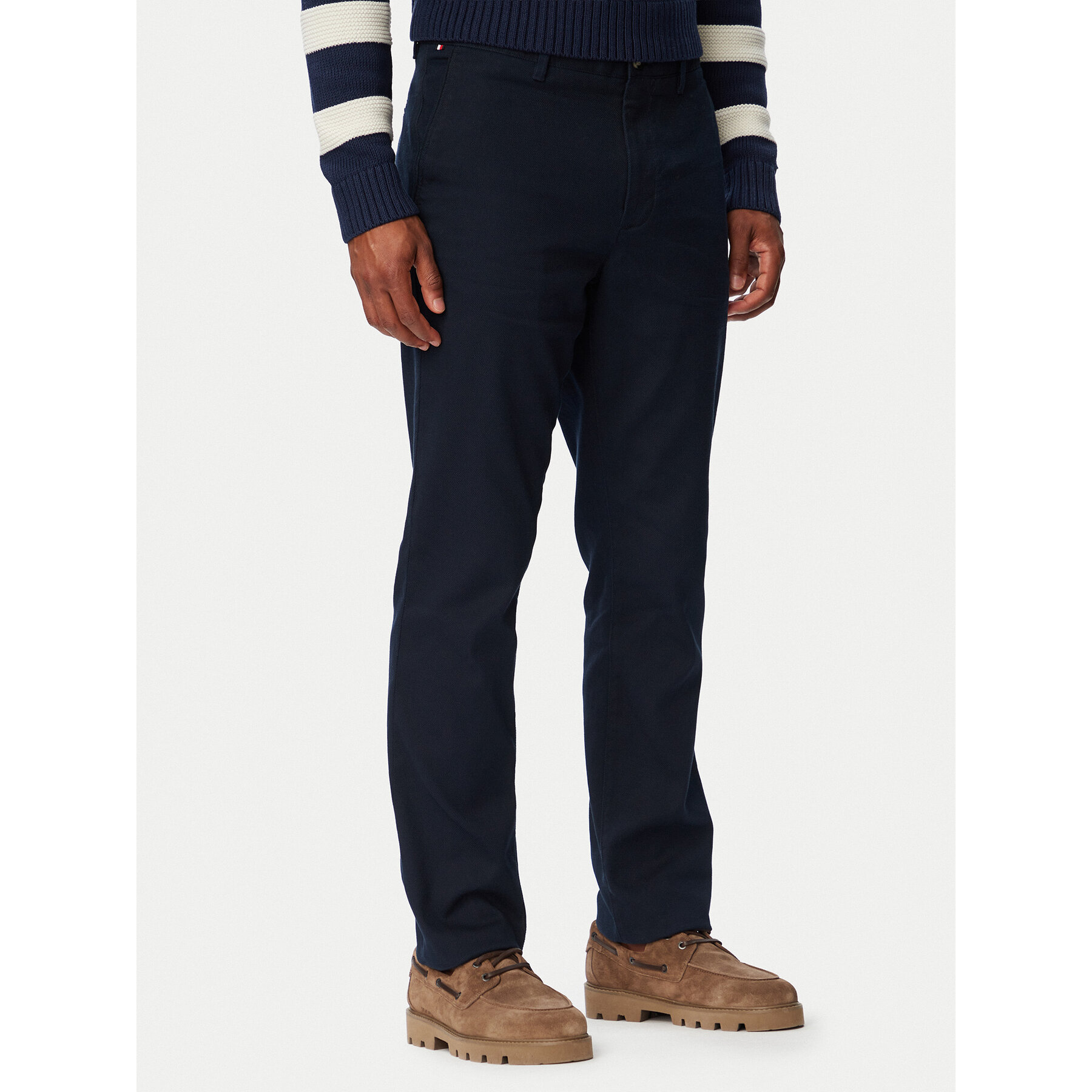 Tommy Hilfiger Chinosy Denton MW0MW43151 Granatowy Regular Fit