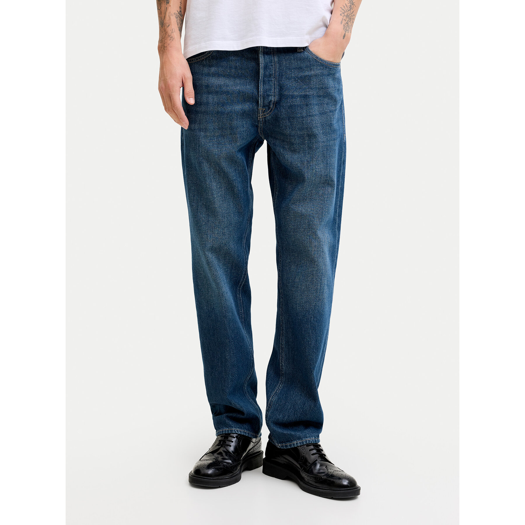 Jack & Jones Jeansy Chris 12289570 Niebieski Relaxed Fit