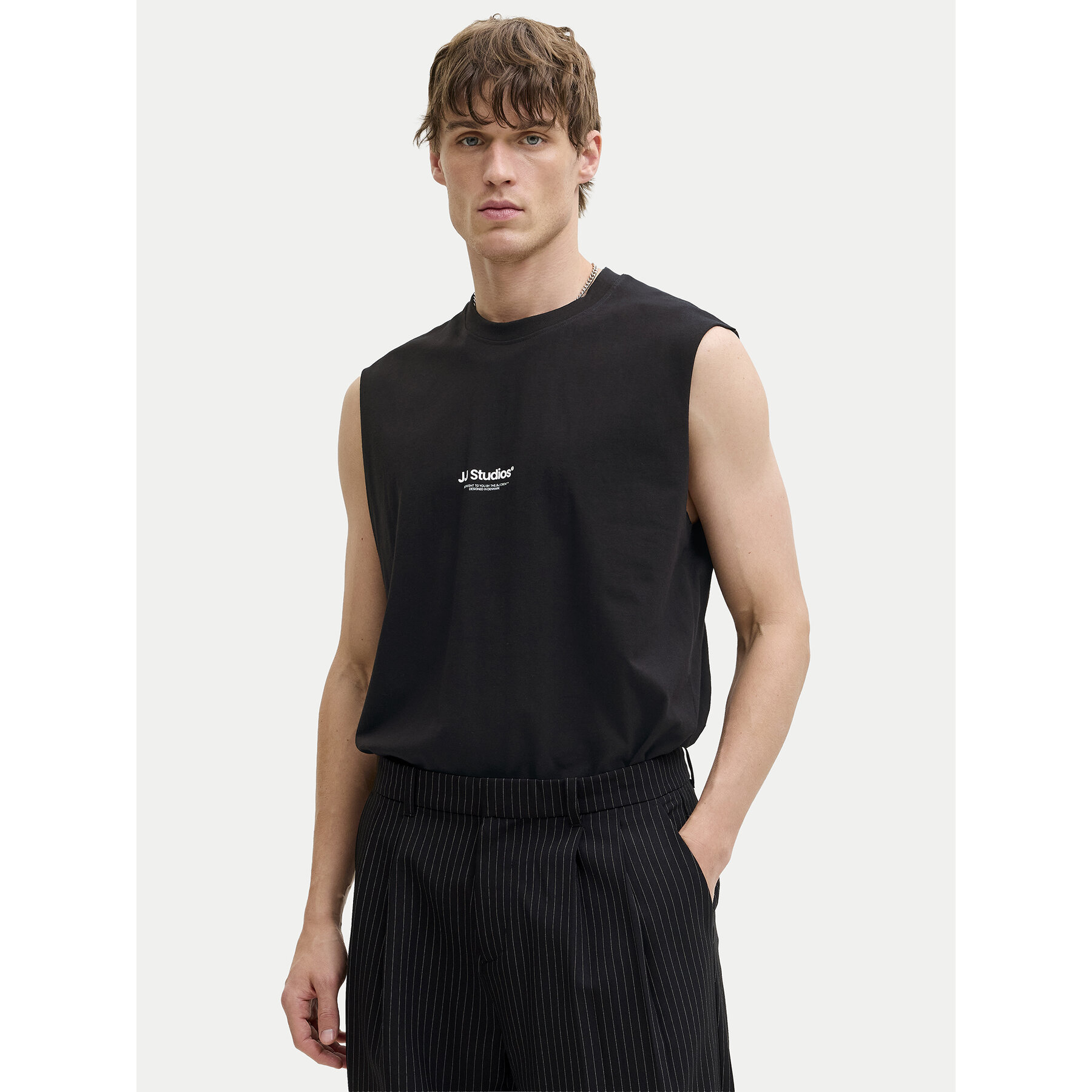 Jack & Jones Tank top Soho 12288001 Czarny Relaxed Fit
