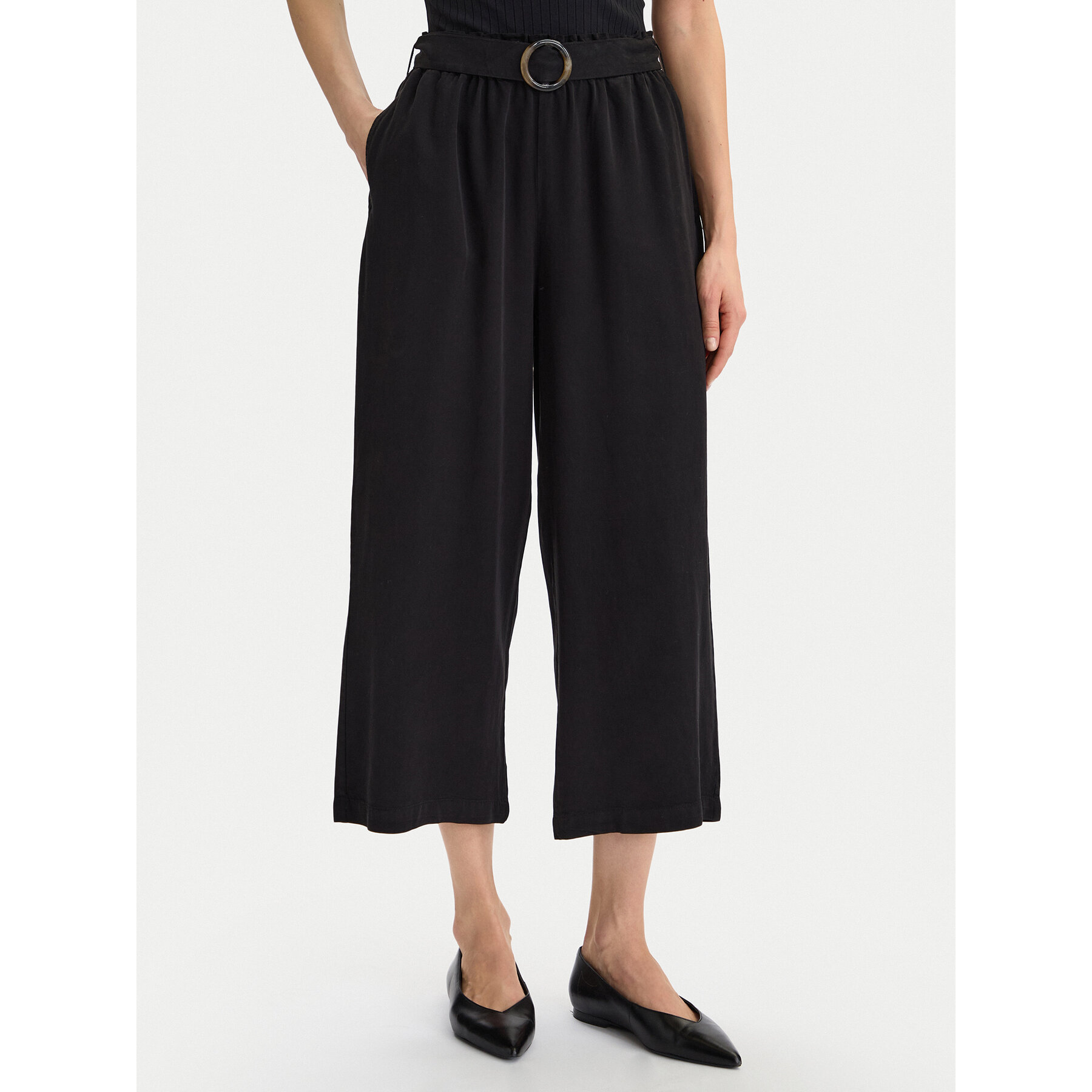 Vero Moda Kuloty Bree 10341670 Czarny Cropped Fit