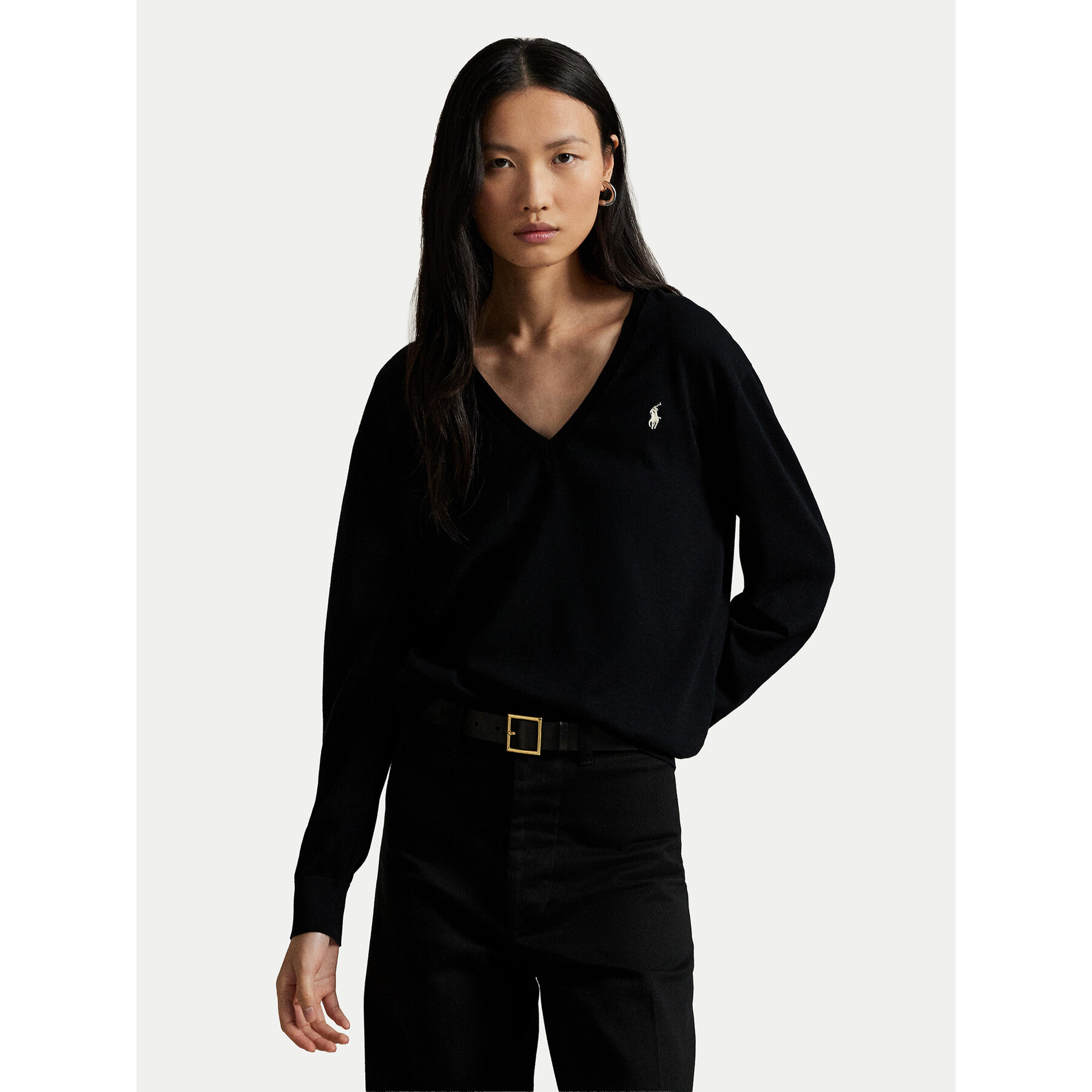 Polo Ralph Lauren Sweter 211972105004 Czarny Regular Fit