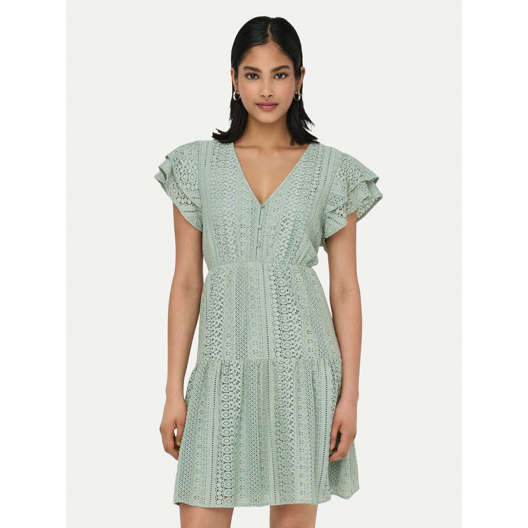 ONLY Sukienka letnia Helena 15303058 Zielony jasny Regular Fit