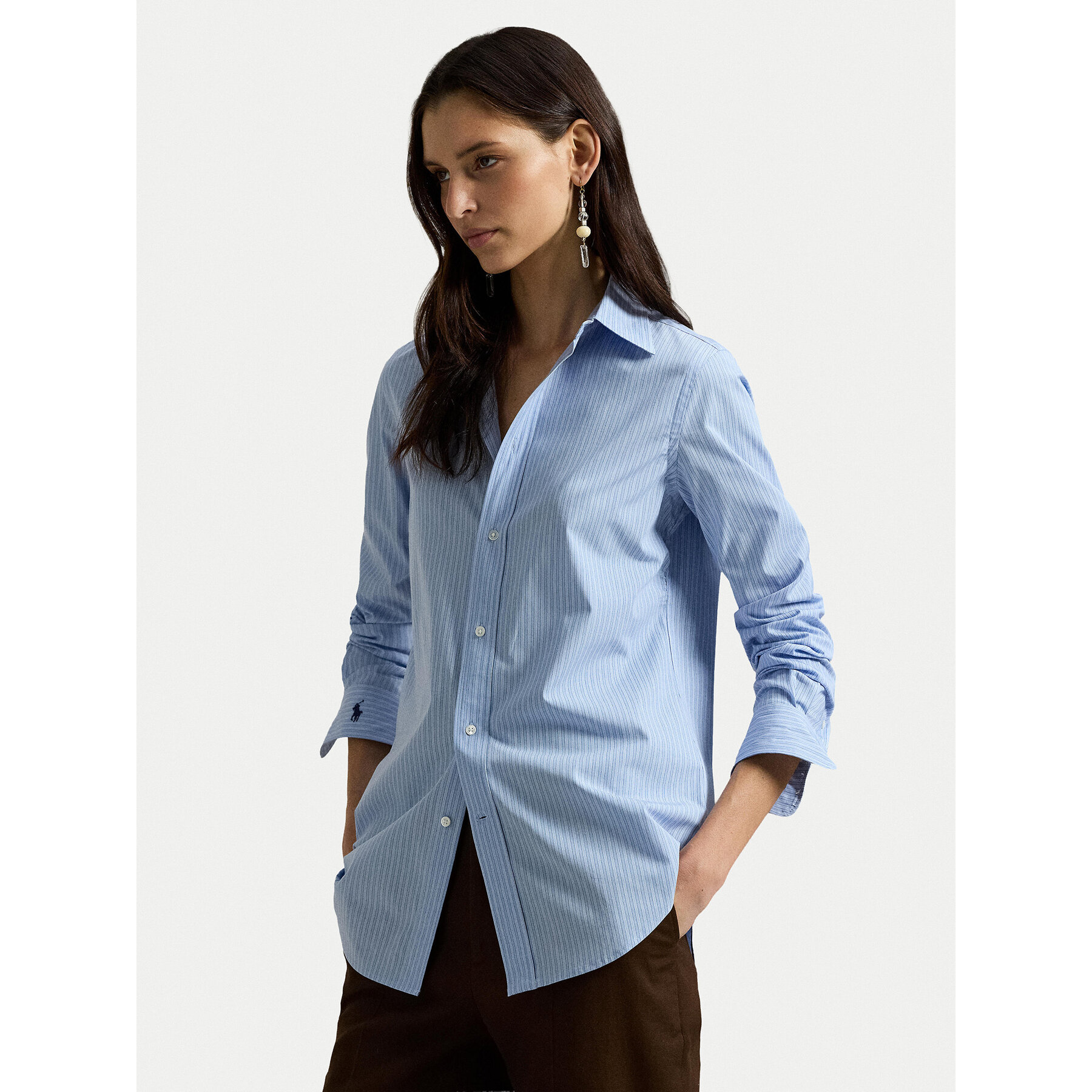 Polo Ralph Lauren Koszula 211941509500 Błękitny Slim Fit