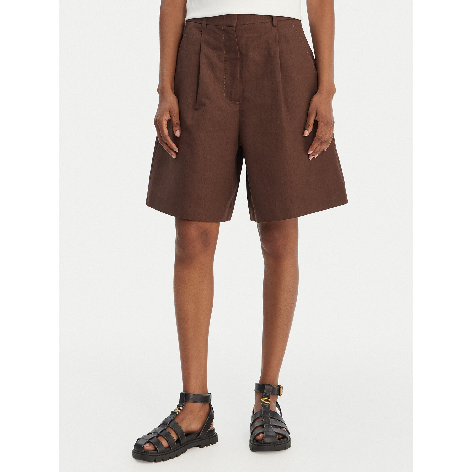 Weekend Max Mara Bermudy Ecuba 2615141022 Brązowy Loose Fit