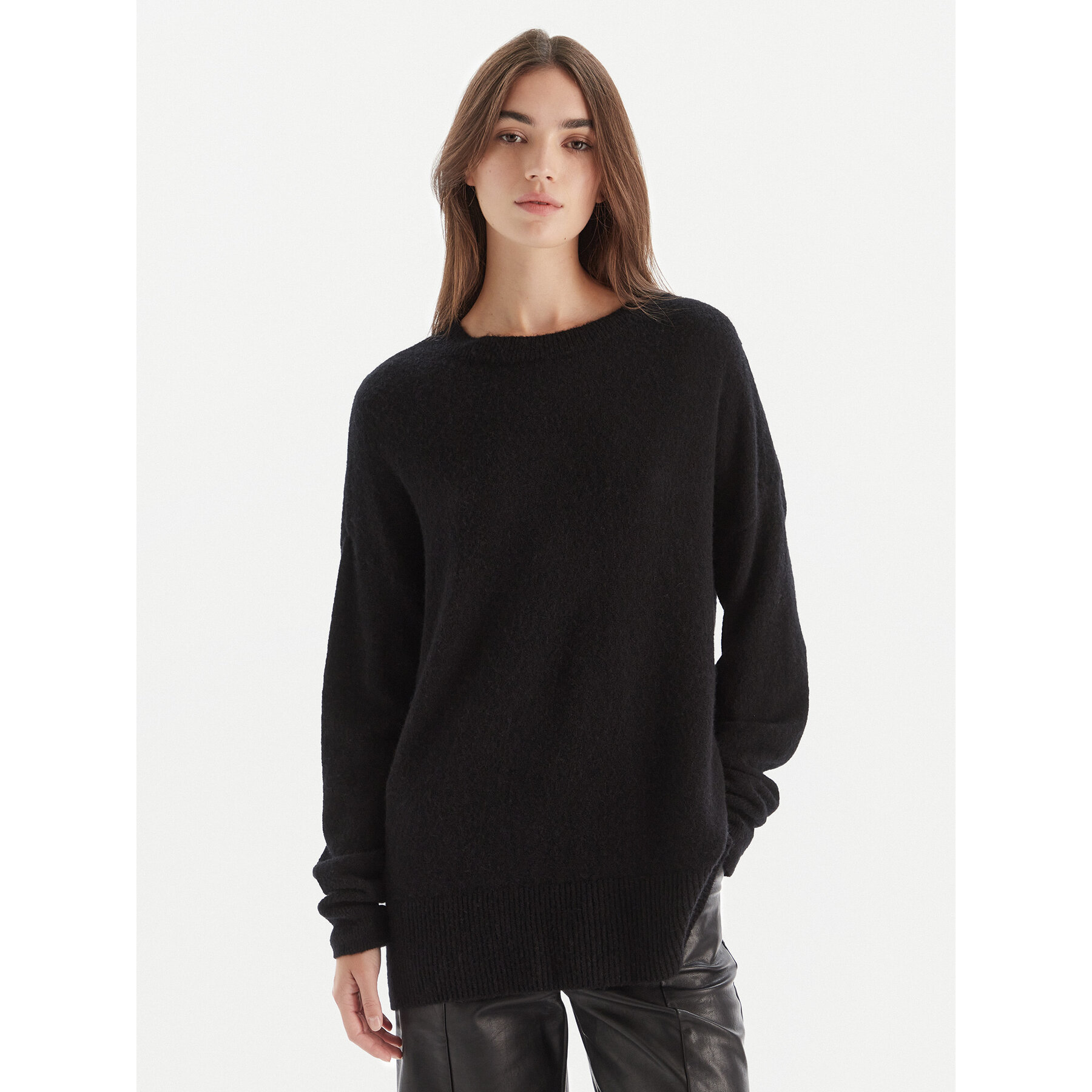 Patrizia Pepe Sweter 2K0326 K293 Czarny Regular Fit