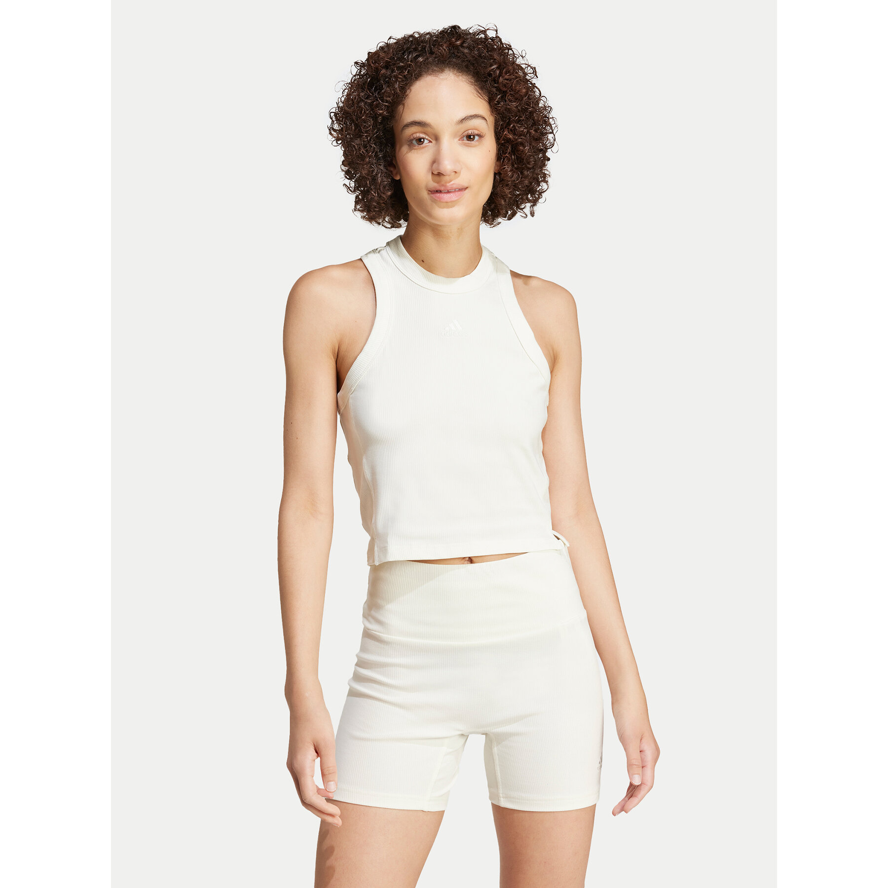 adidas Top Lounge IY6732 Biały Slim Fit