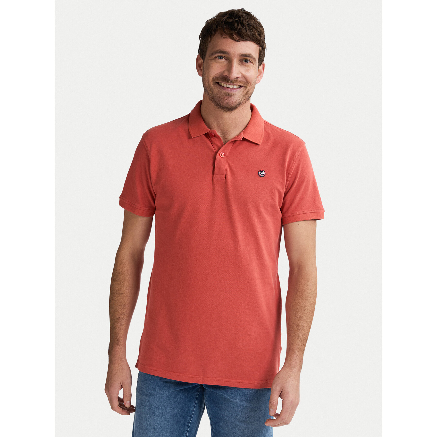 Petrol Industries Polo M-ROS-POL002 Różowy Regular Fit
