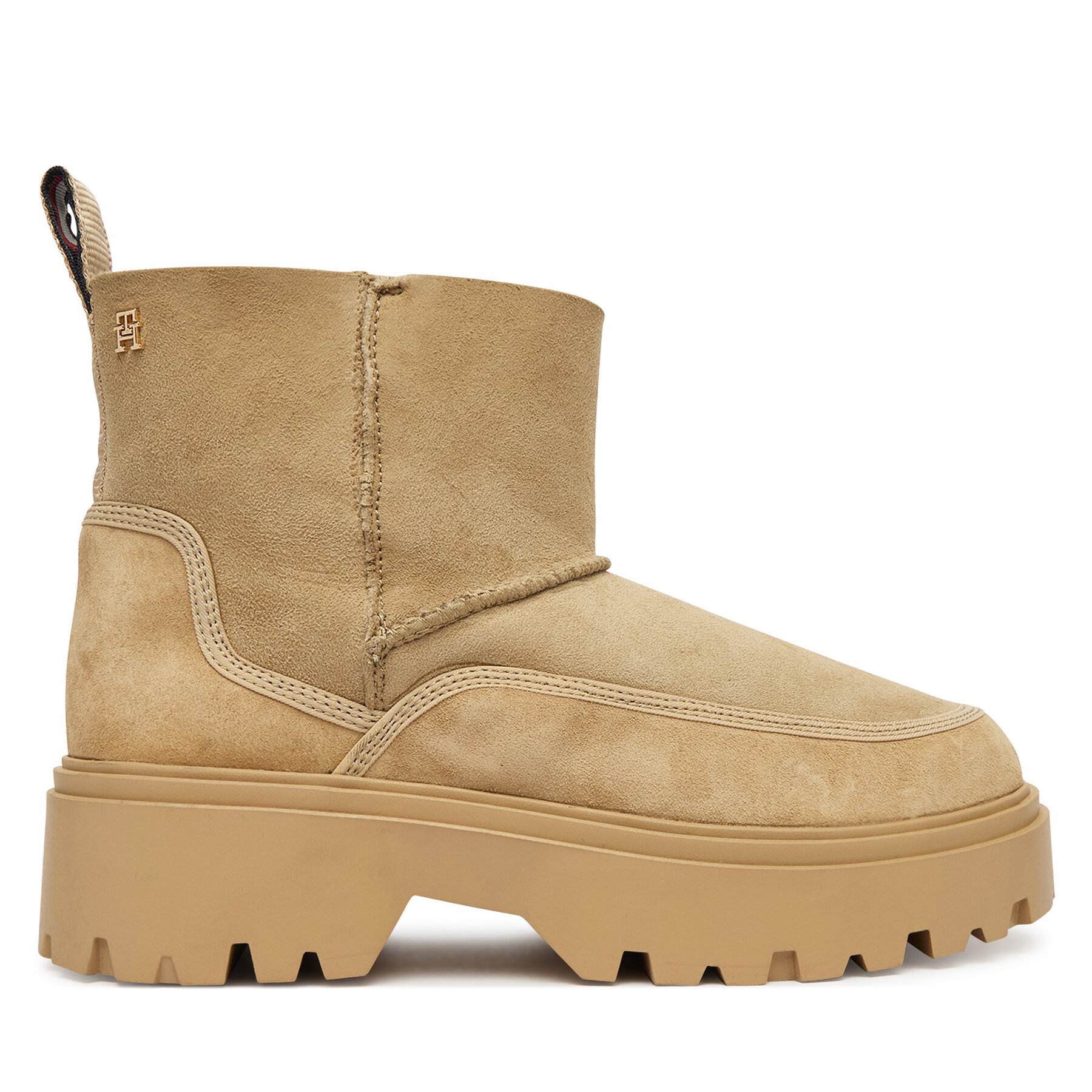 Tommy Hilfiger Śniegowce Real Shearling Pullon FW0FW08997 Beżowy